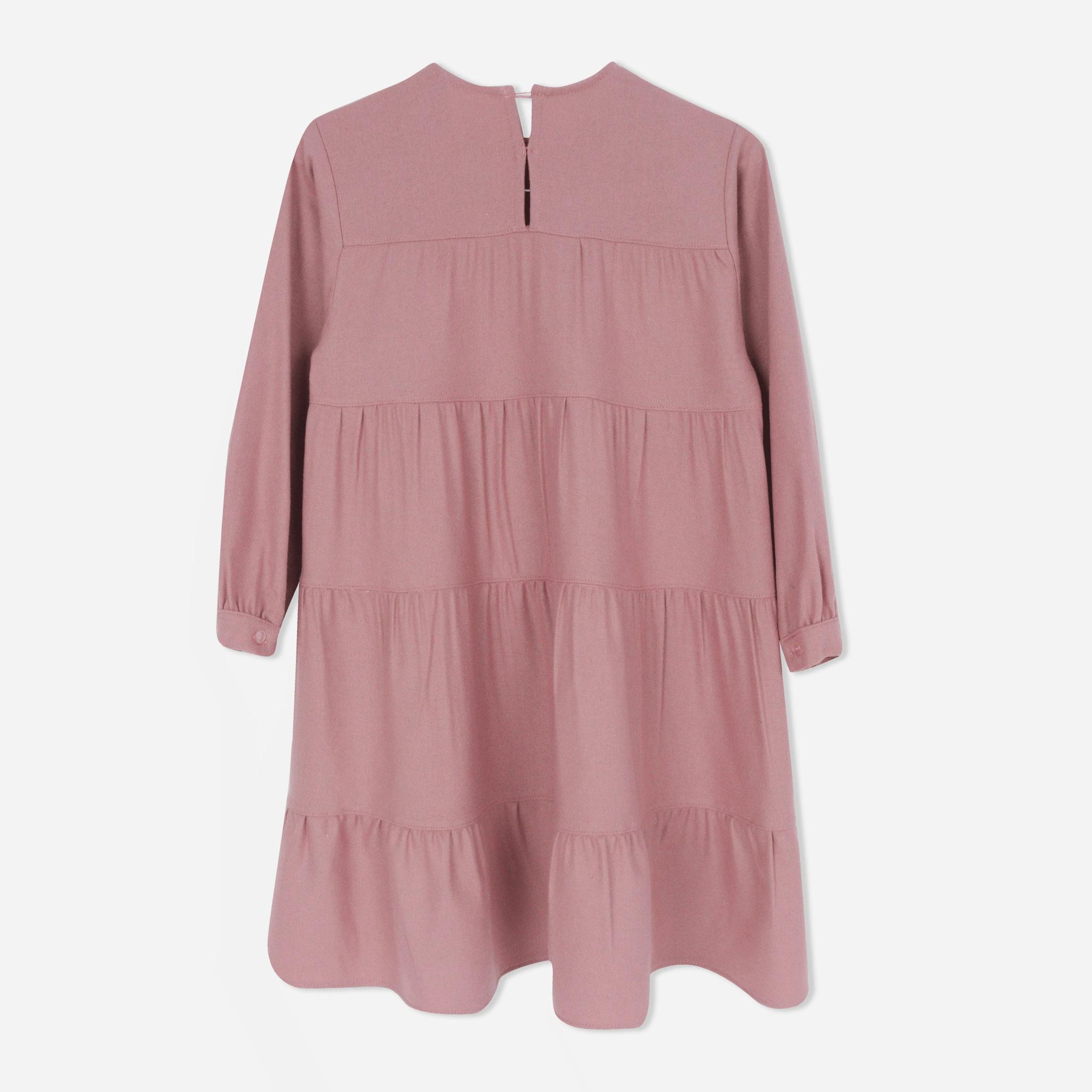 فستان بناتي متعدد الطبقات بأكمام طويلة media preview 3