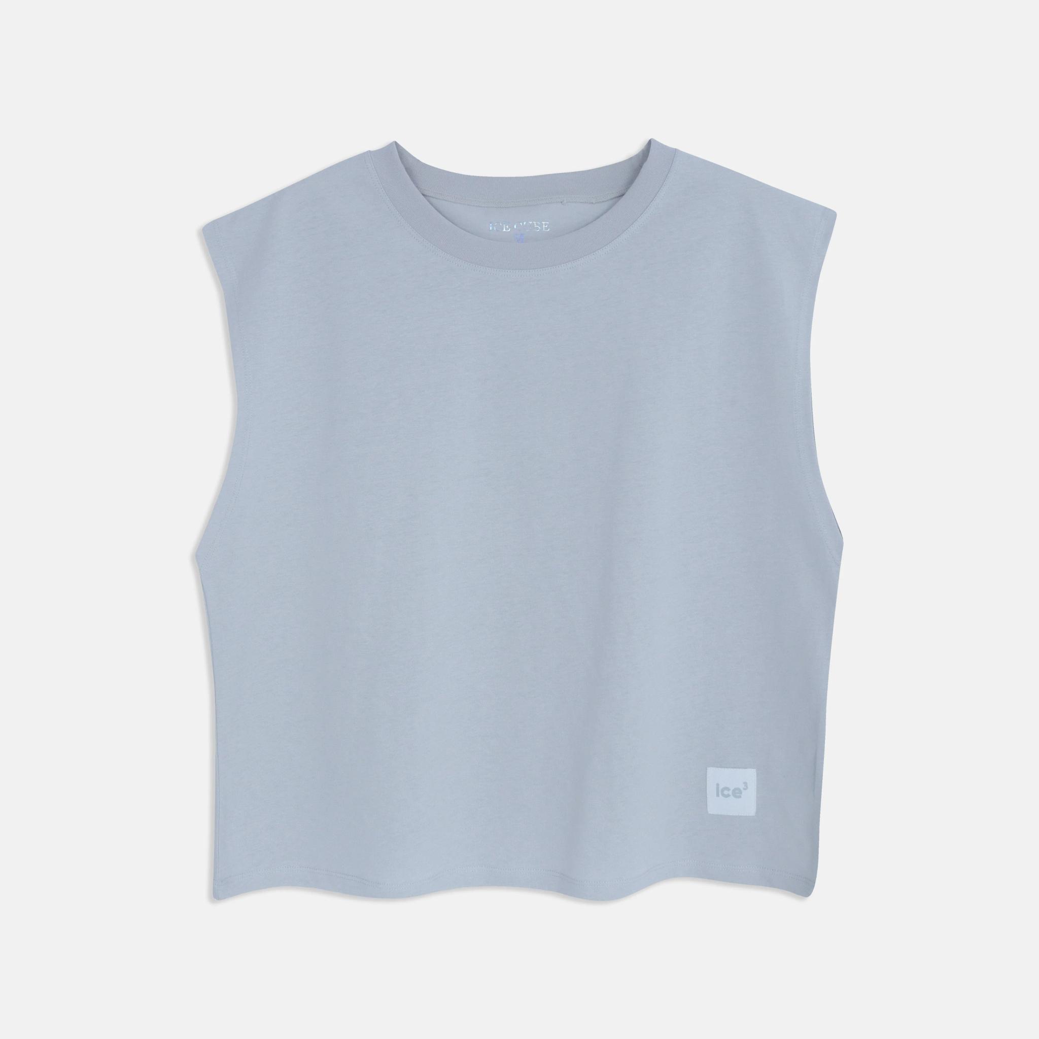 تي شيرت نسائي بدون أكمام بلون سادة alternative product image