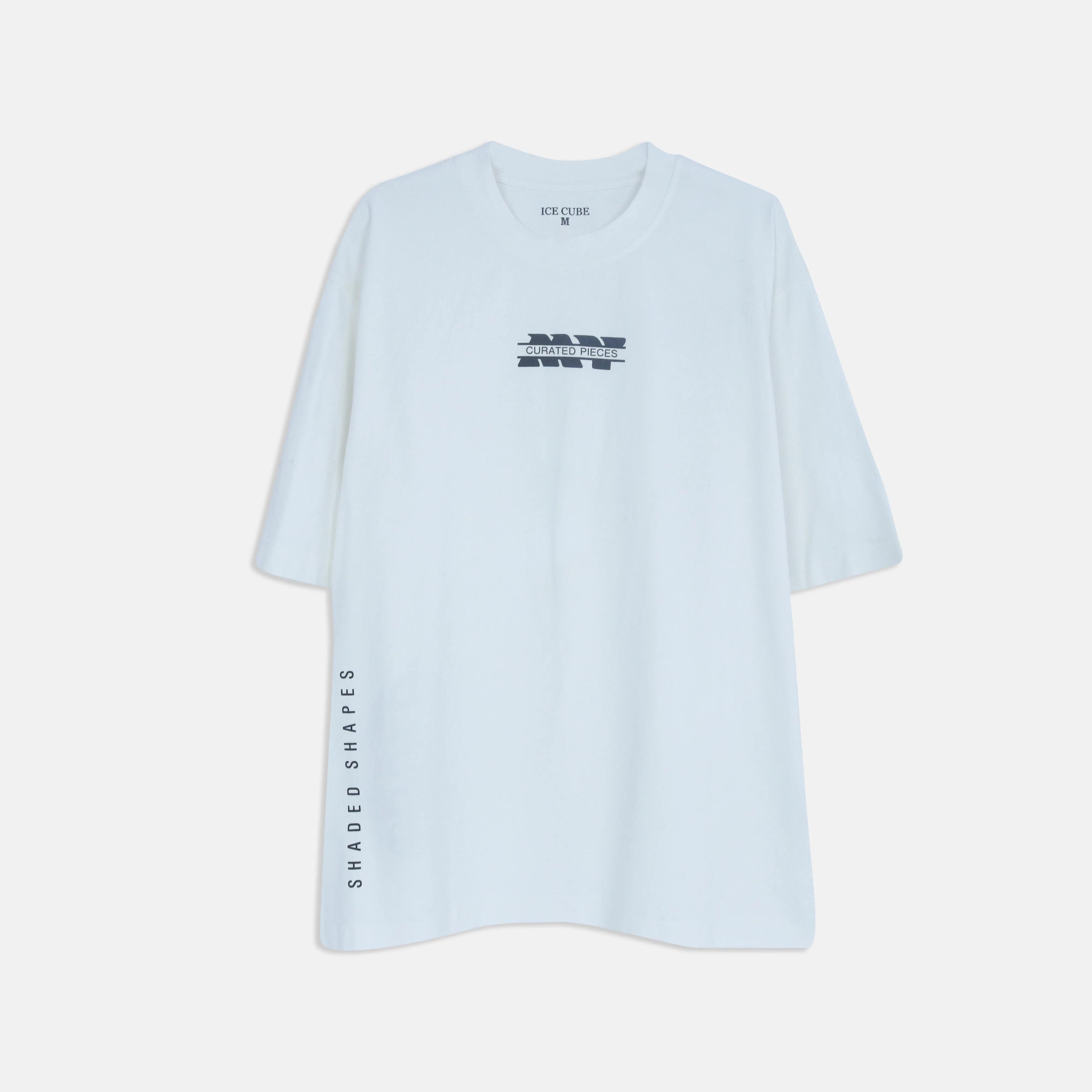 تي شيرت رجالي أبيض برسومات جرافيكية Thumbnail 1