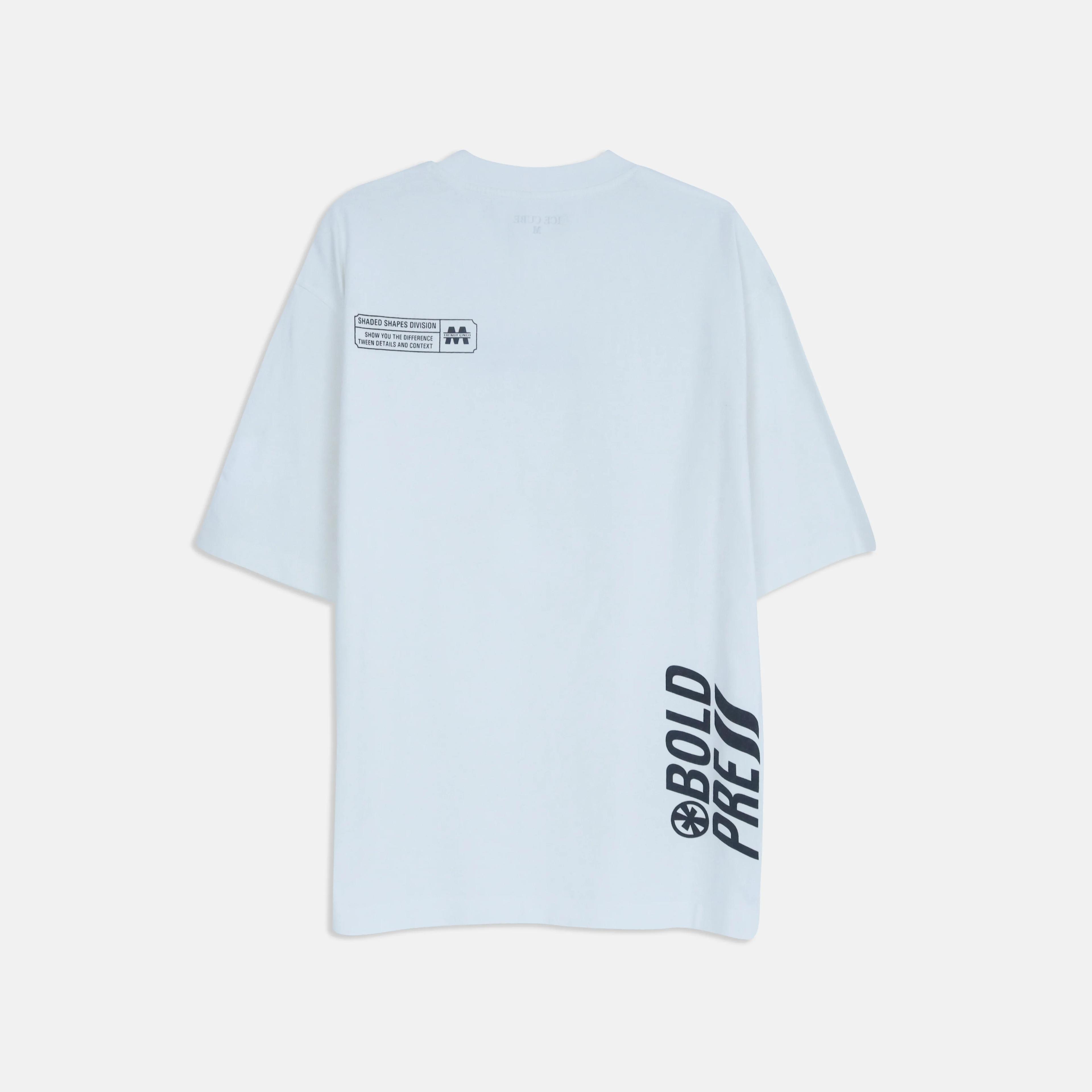 تي شيرت رجالي أبيض برسومات جرافيكية Thumbnail 3