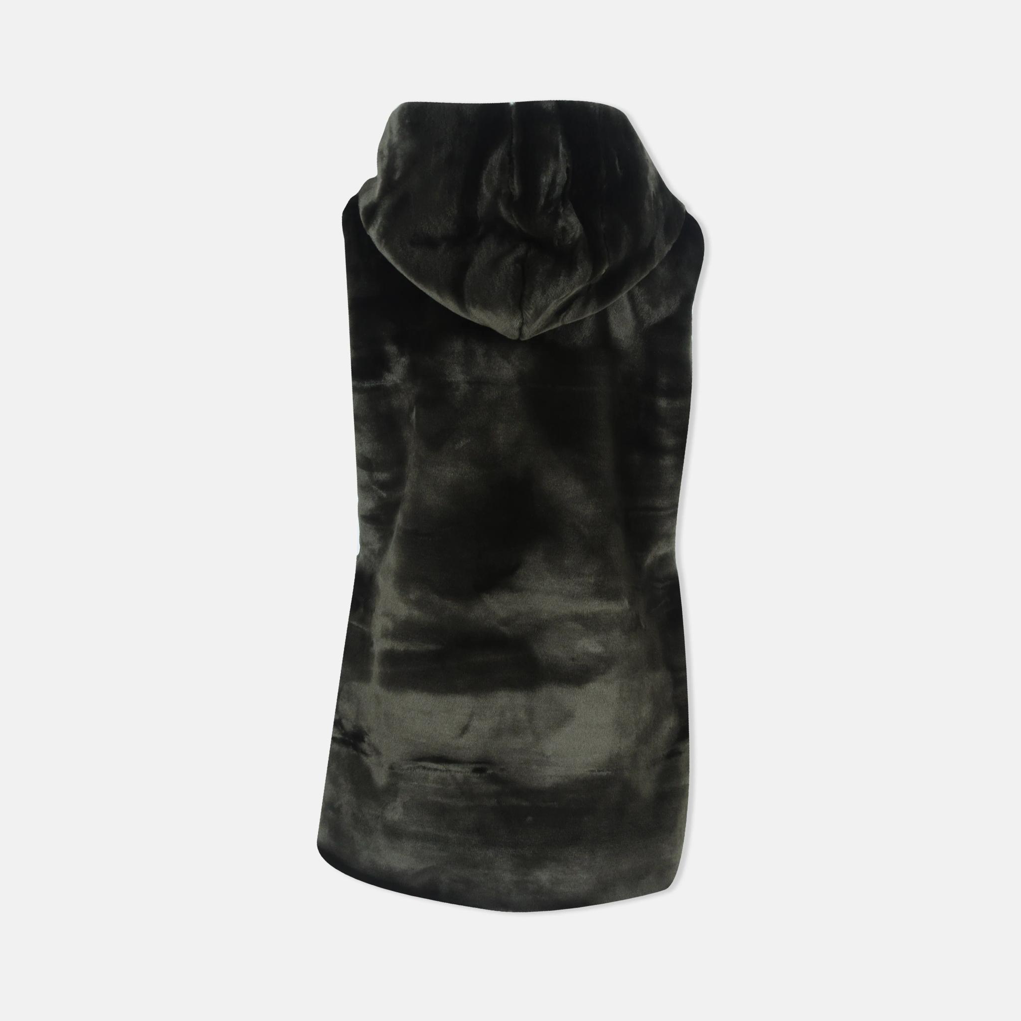 سترة نسائية بدون أكمام مزودة بغطاء رأس - مصنوعة من نسيج ناعم ومريح media preview 3