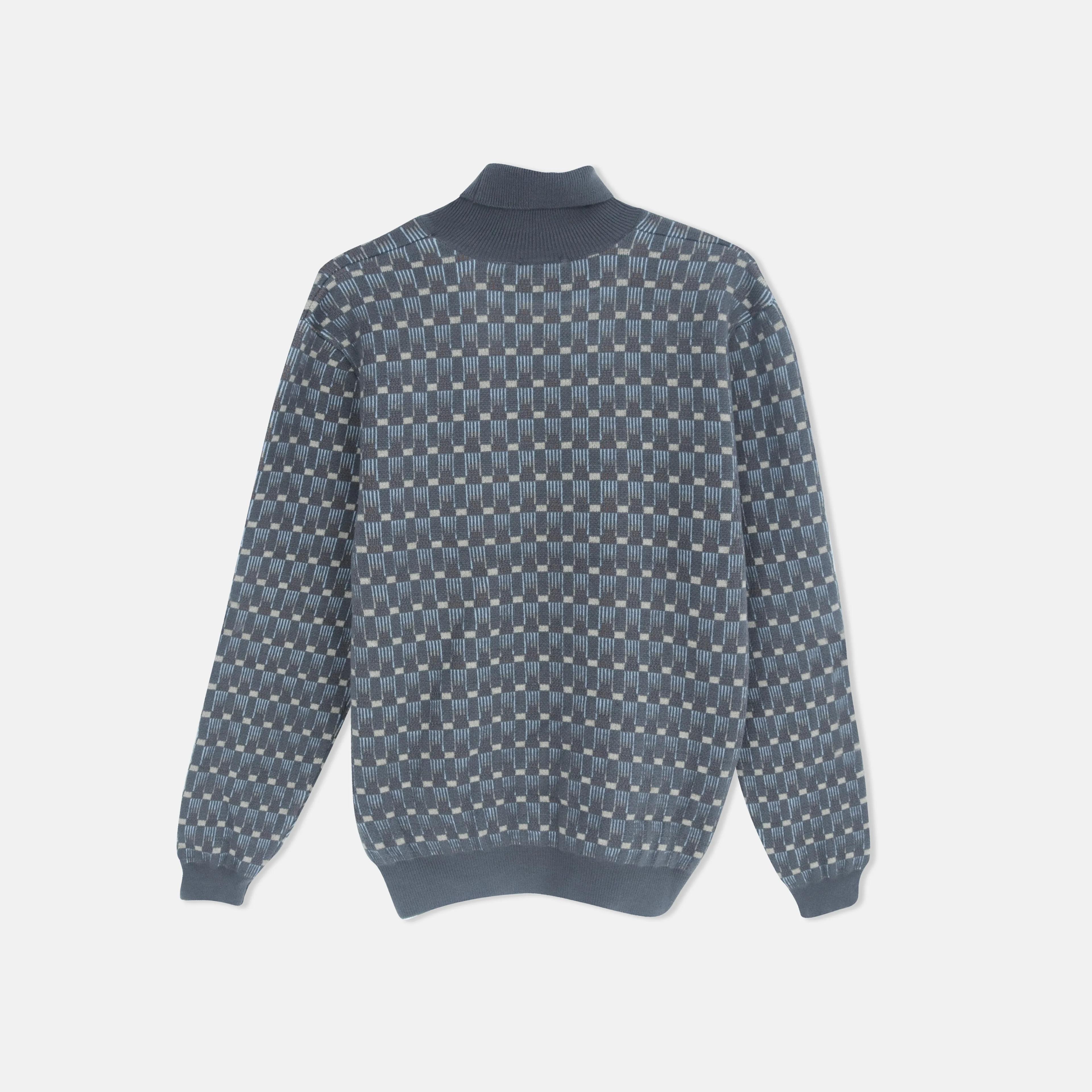 كنزة رجالية برقبة عالية بنمط مميز Thumbnail 3