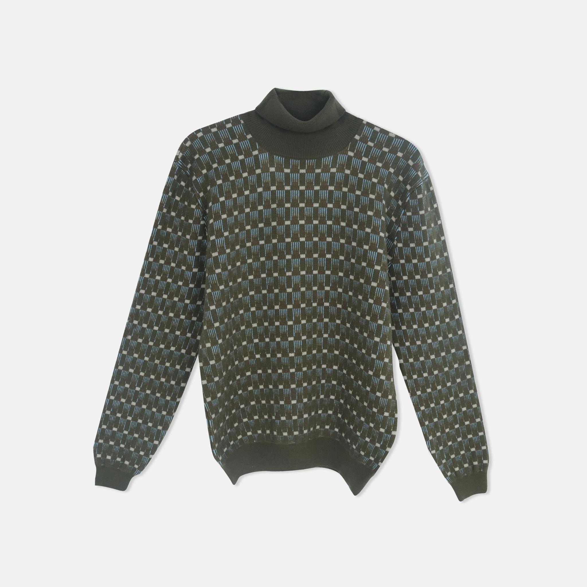 كنزة رجالية برقبة عالية بنمط مميز alternative product image