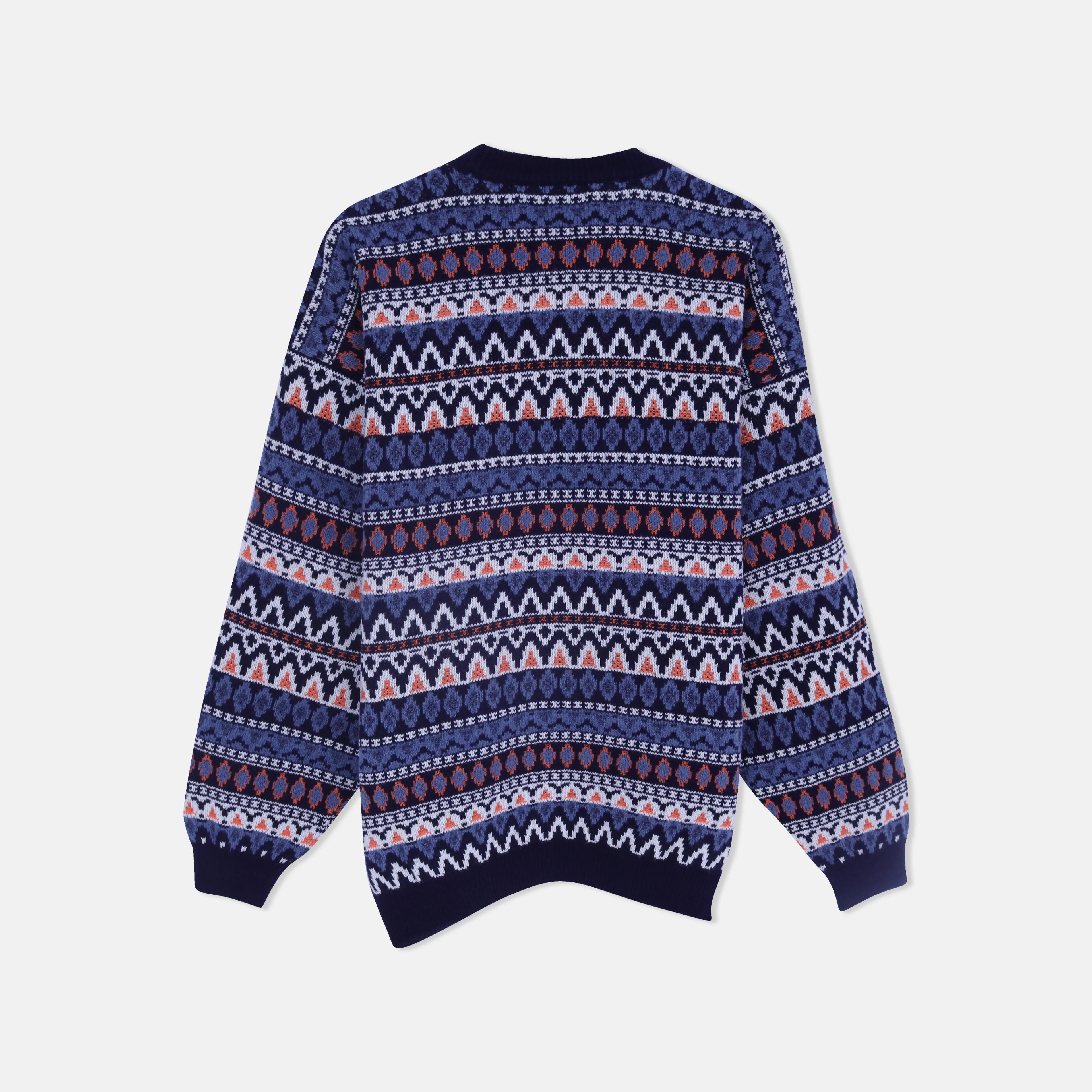 سترة رجالية منقوشة برقبة دائرية Thumbnail 3