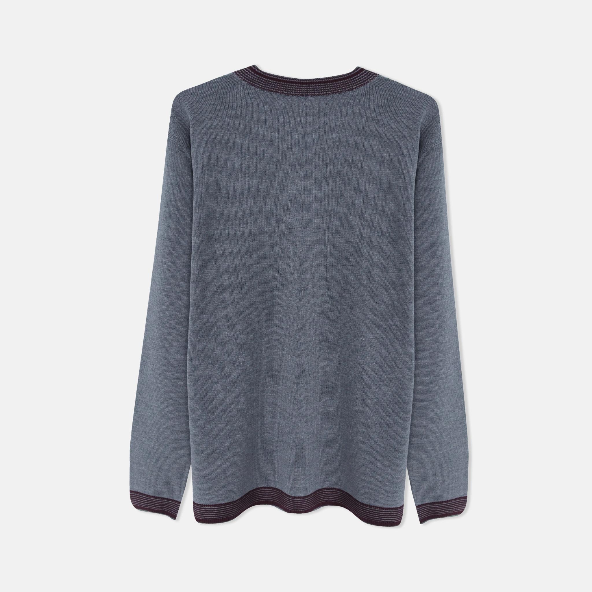 سترة رجالية بياقة دائرية media preview 3