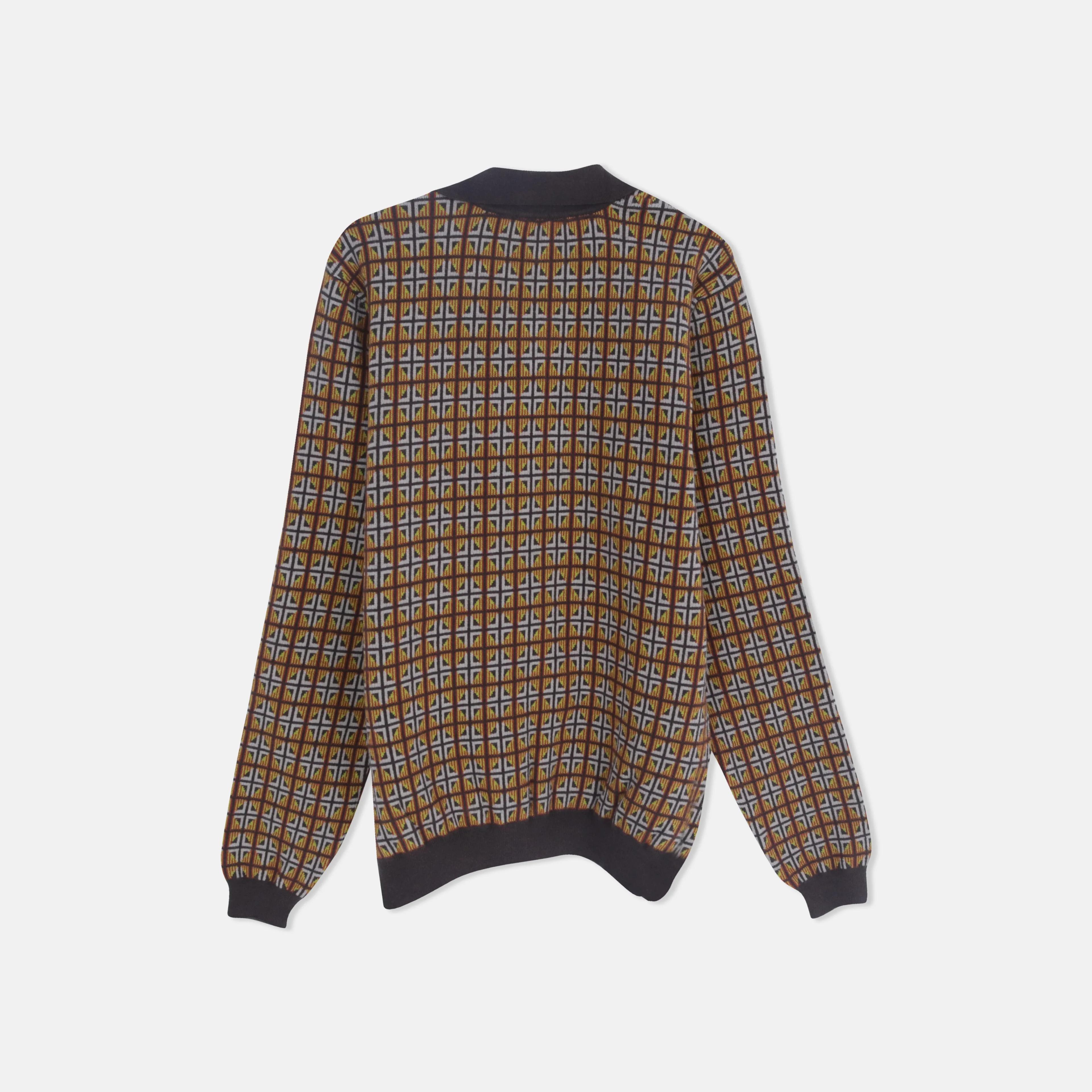 سترة رجالية بسحاب ونقوش هندسية Thumbnail 3