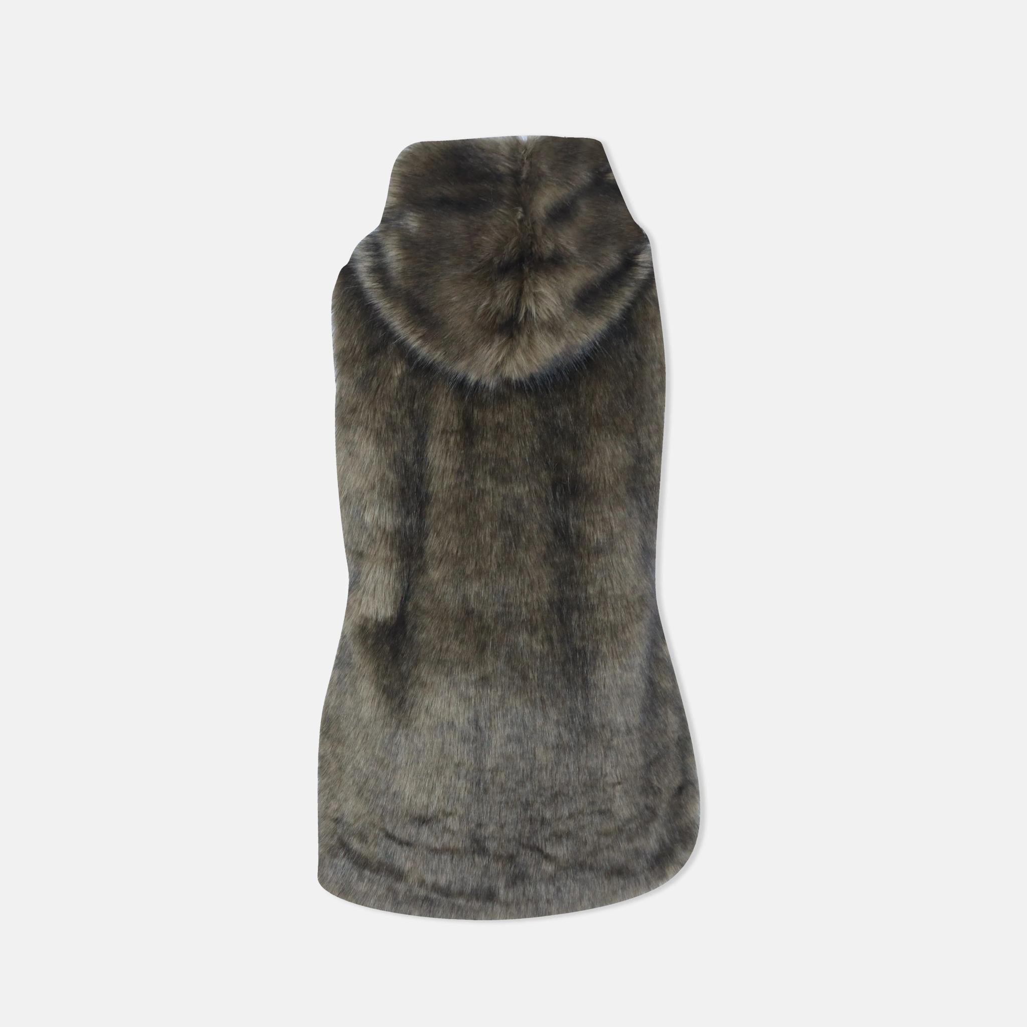 سترة بدون أكمام من الفرو الصناعي الفاخر media preview 3