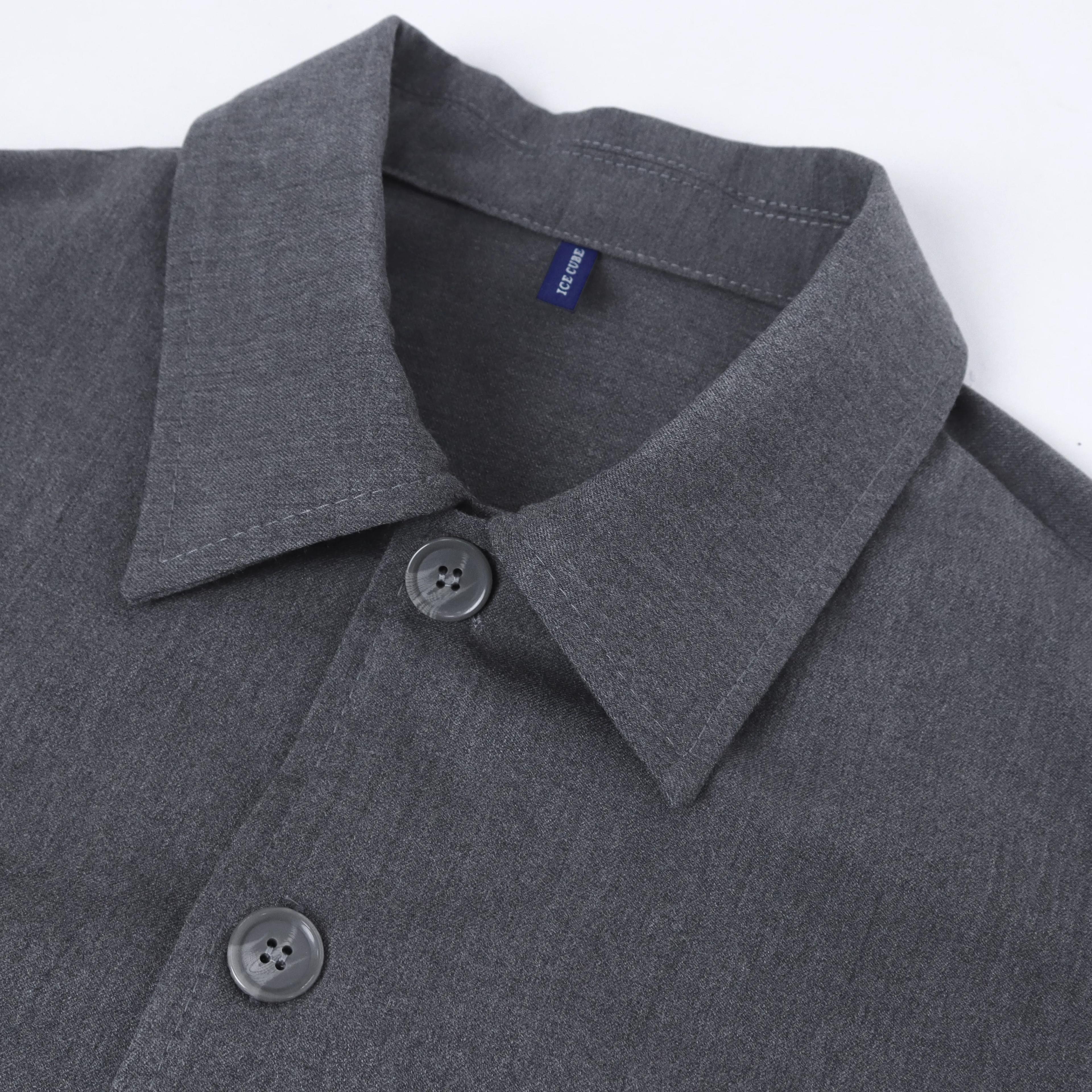 جاكيت رجالي مطاطي بأزرار أمامية Thumbnail 2