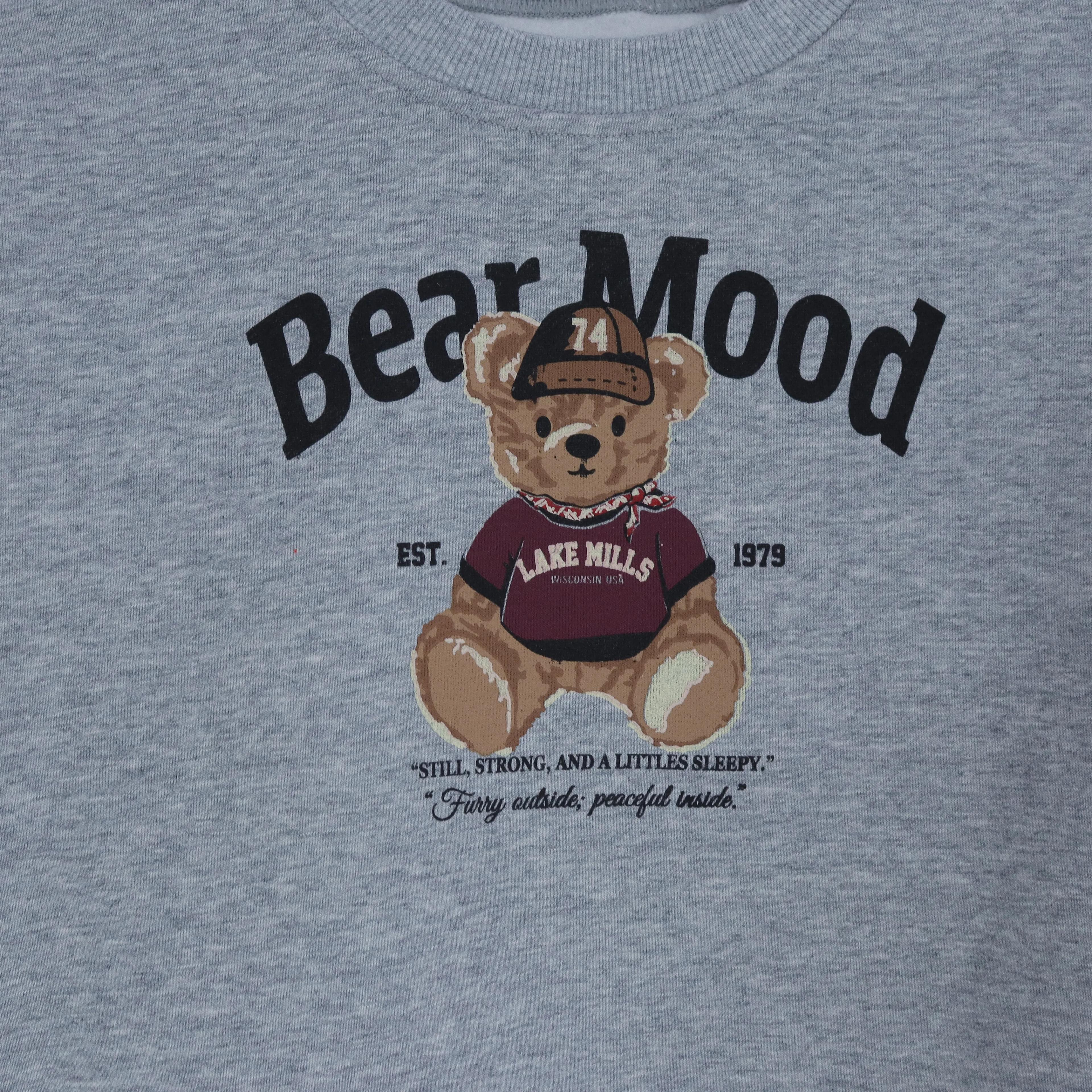 سترة جرافيكية برقبة دائرية، ملابس كاجوال للبنات Thumbnail 3