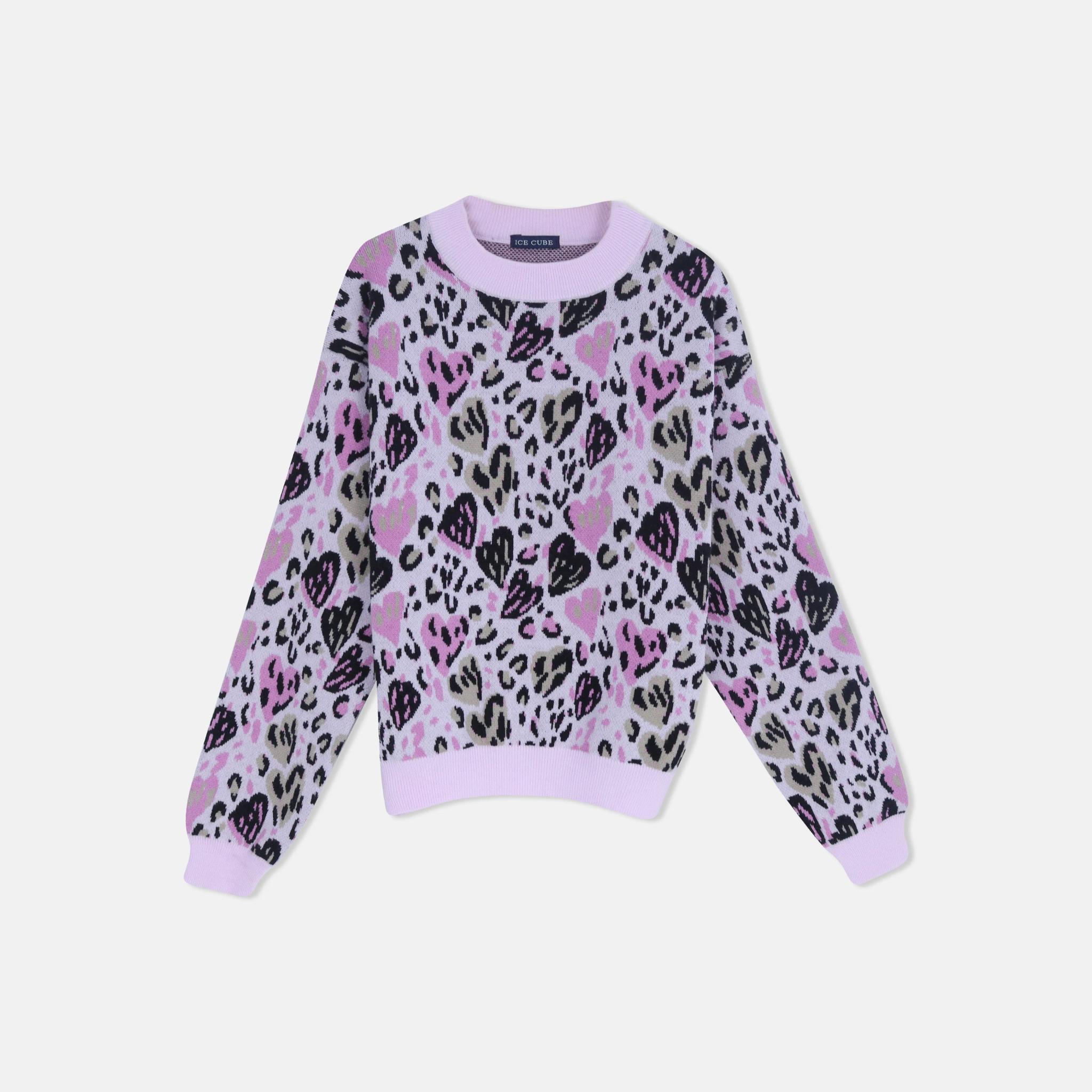 سترة قطنية مريحة للبنات - أكمام مخططة متباينة media preview 2