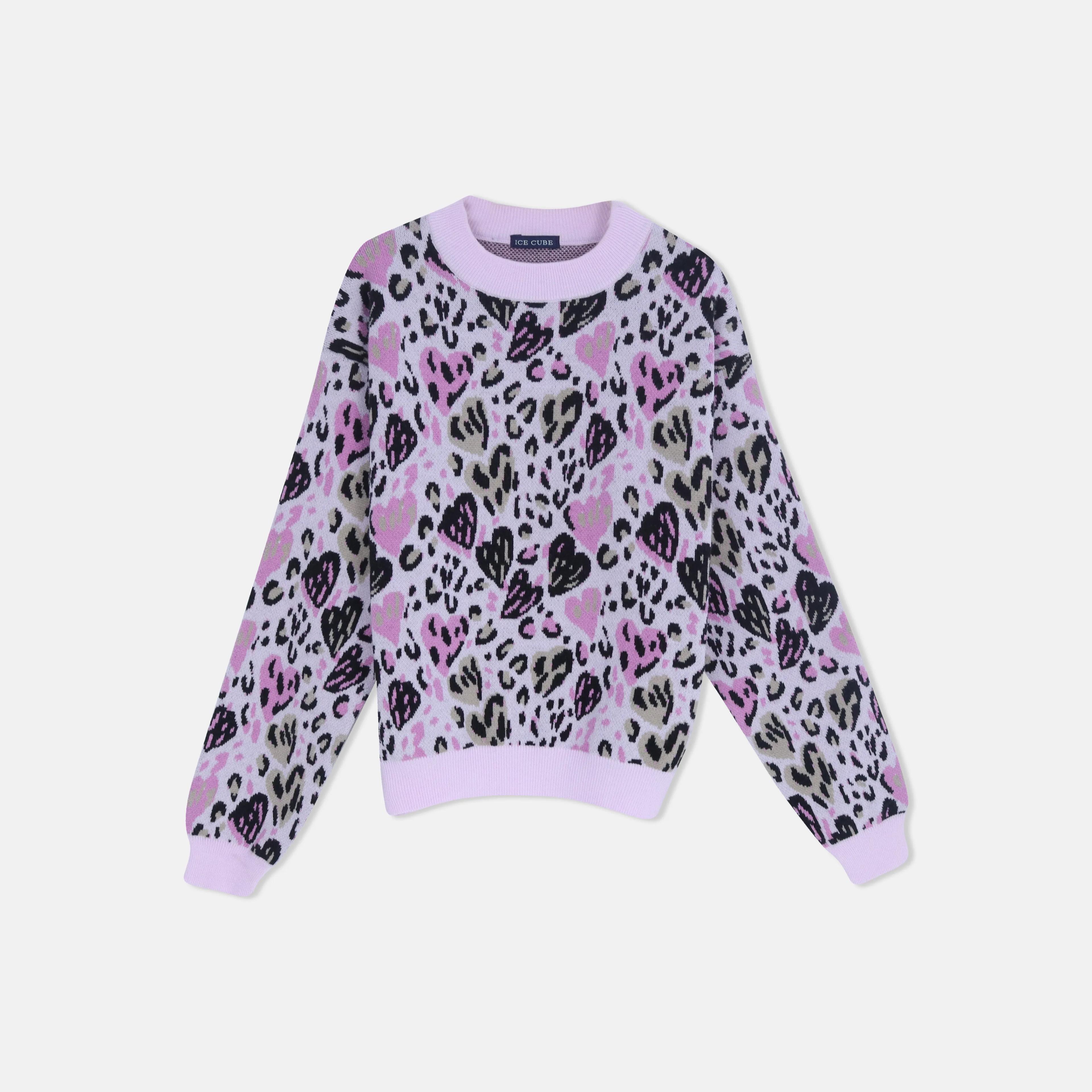 سترة قطنية مريحة للبنات - أكمام مخططة متباينة Thumbnail 2