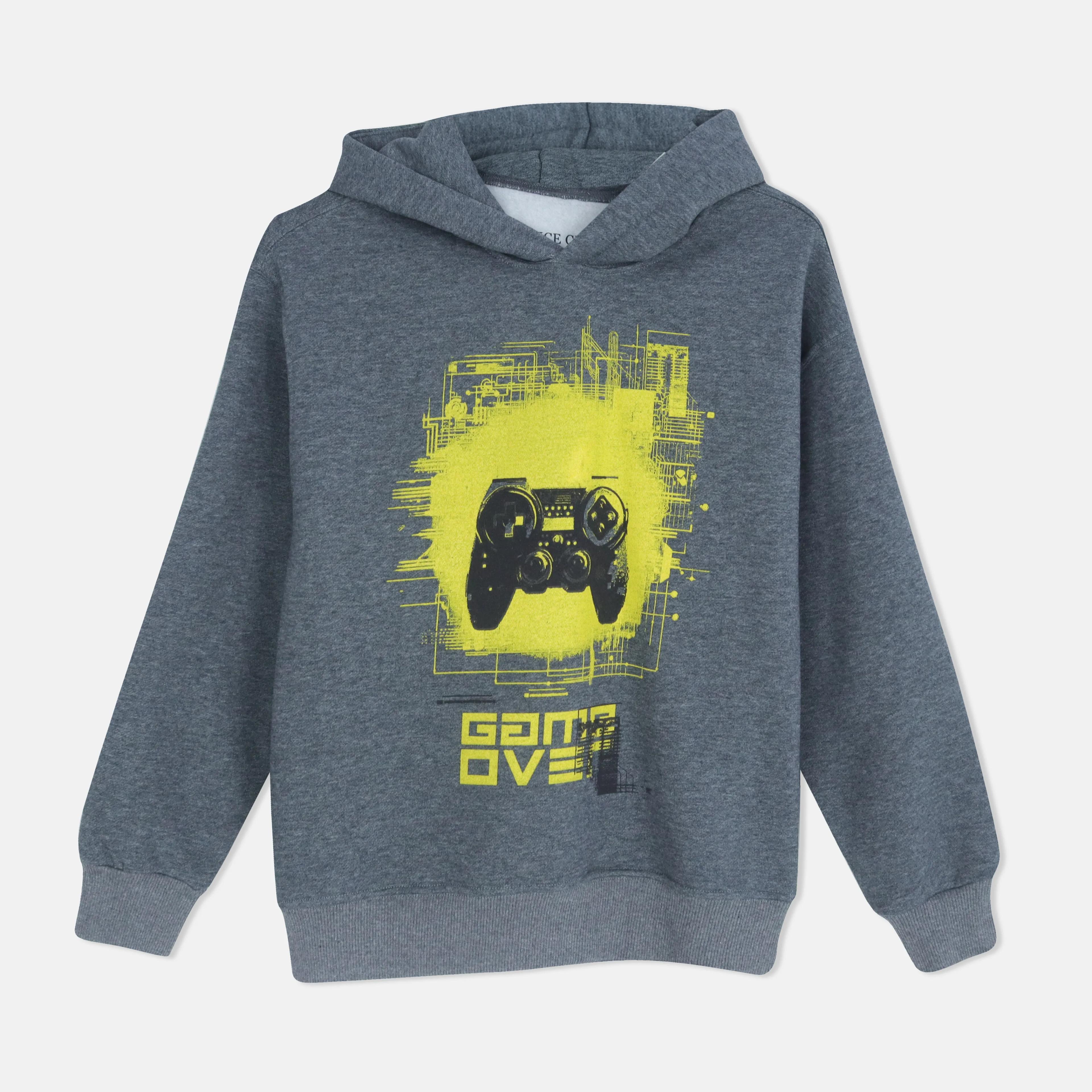 سويت شيرت بغطاء رأس مطبوع عليه رسومات ألعاب للأولاد Thumbnail 1