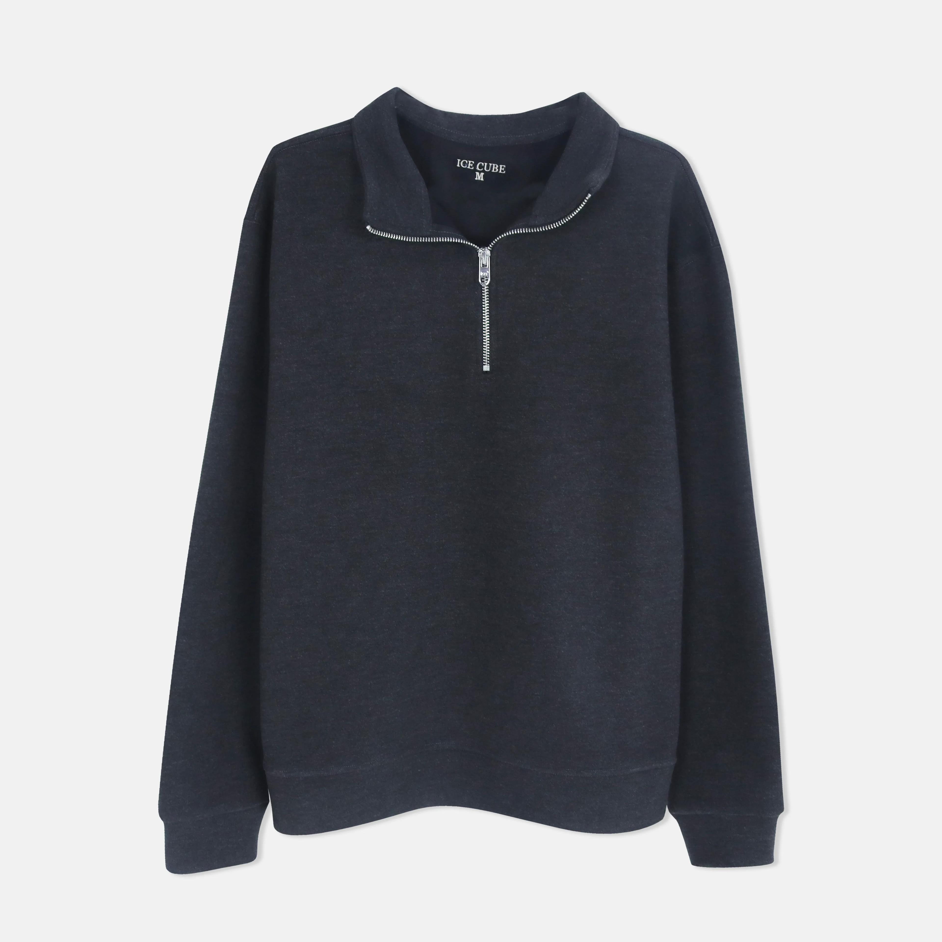 هودي رجالي رمادي بنص سحاب Thumbnail 1