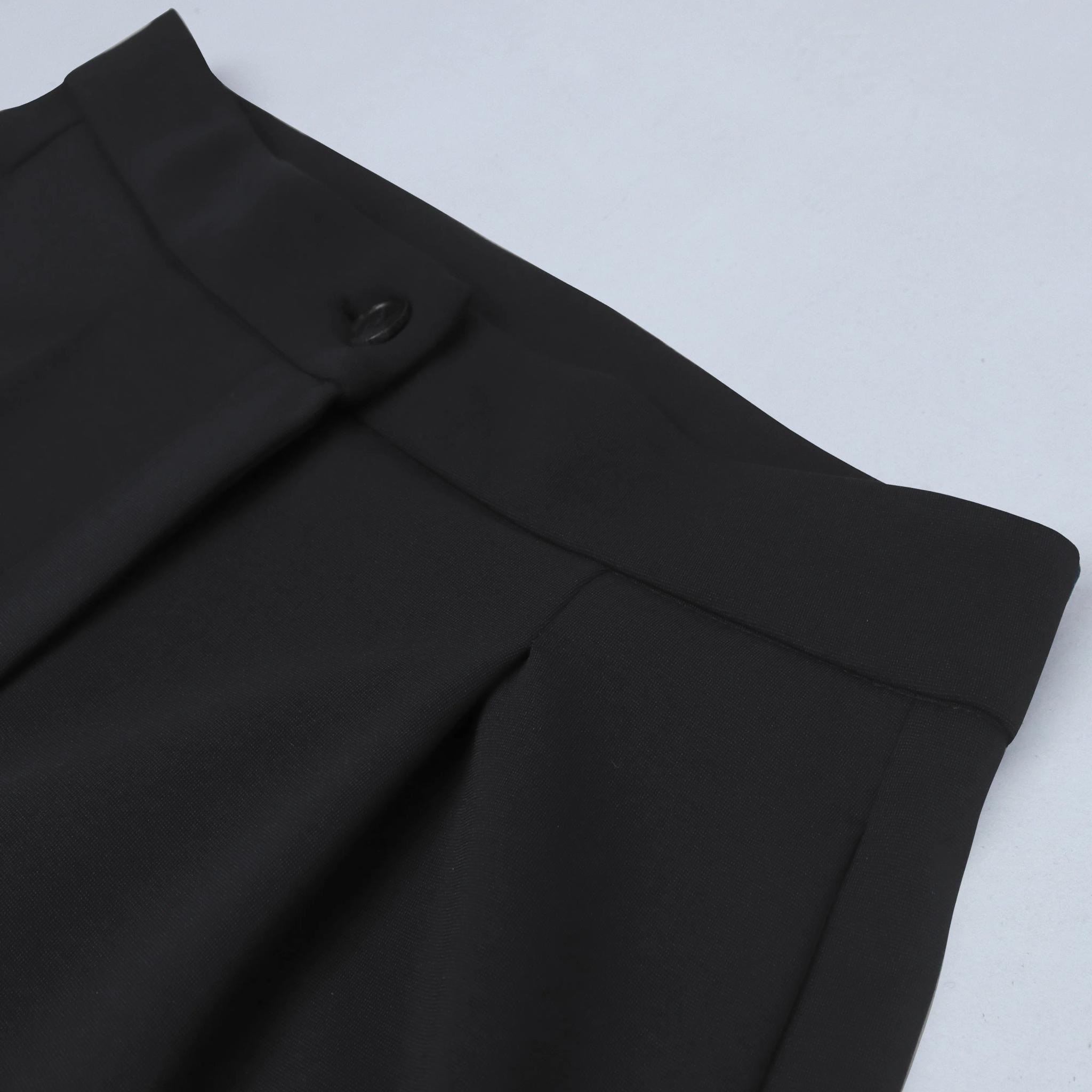 بنطلون رسمي واسع الساق مع طيات أمامية media preview 2