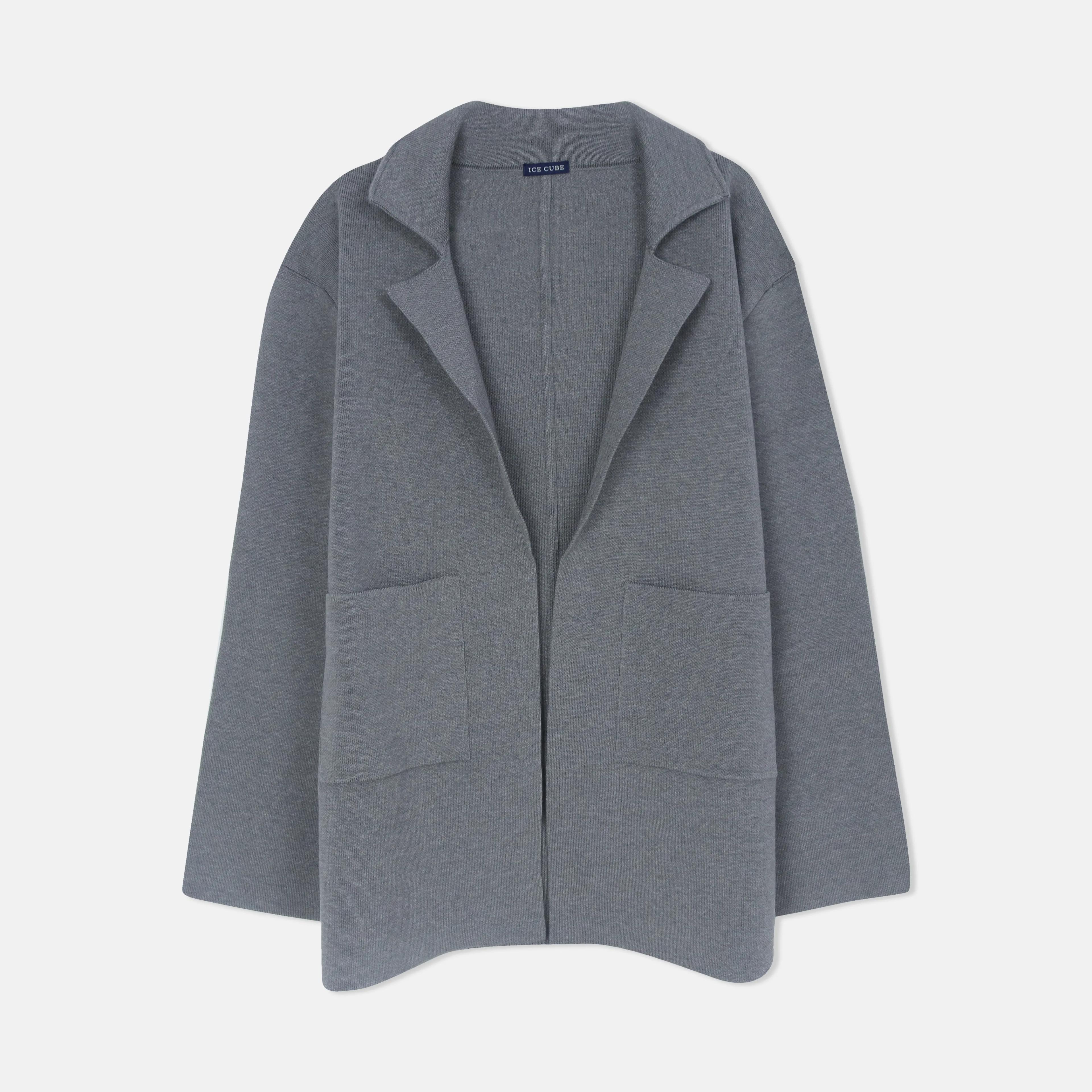 جاكيت رجالي محبوك مفتوح من الأمام Thumbnail 1