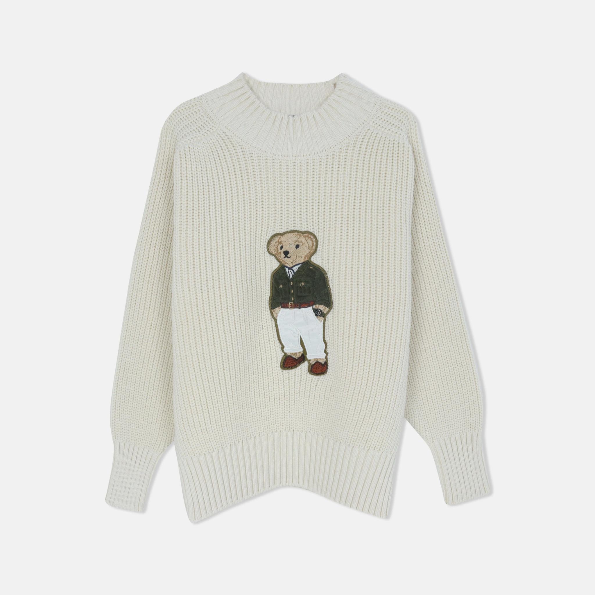 سترة نسائية محبوكة برسومات دب alternative product image