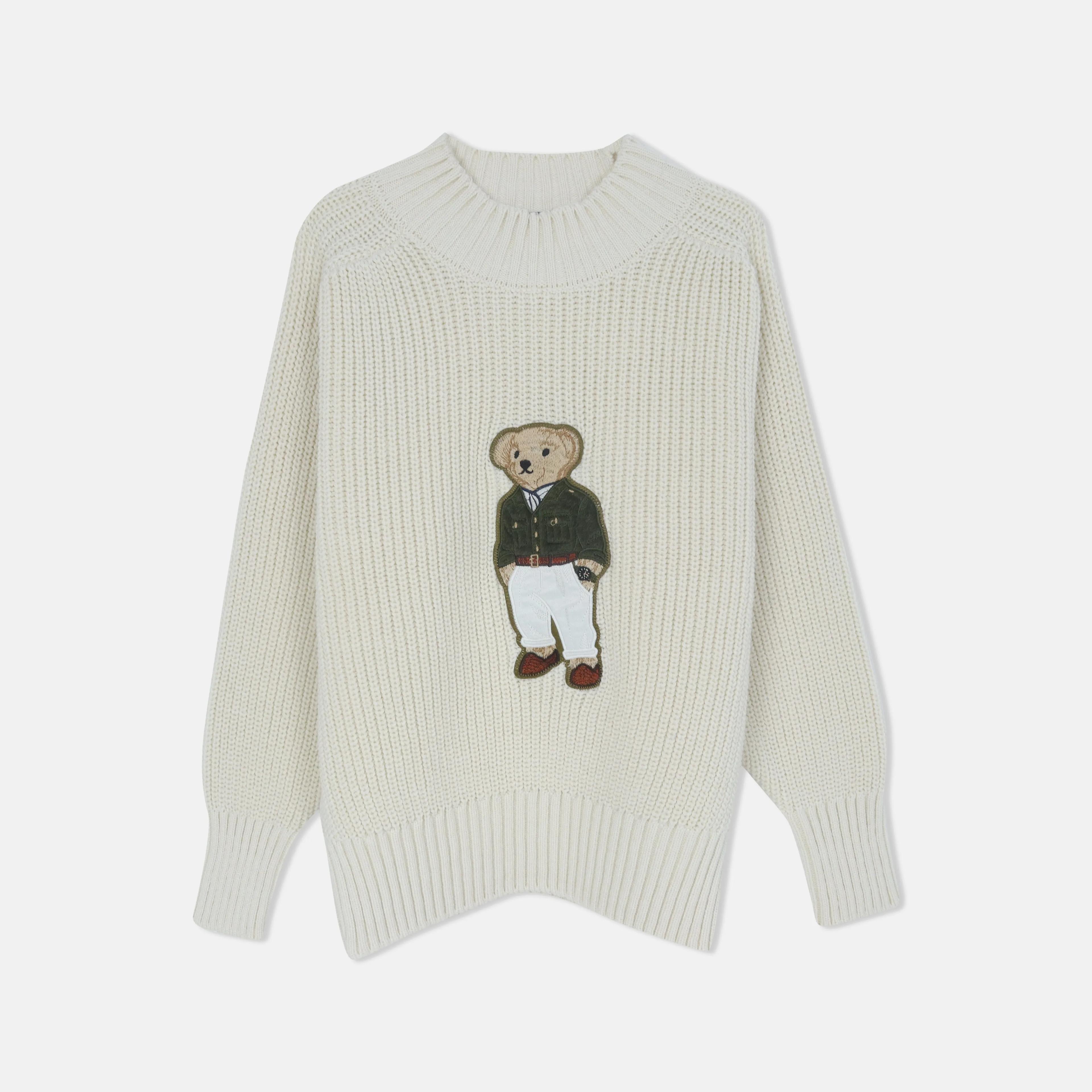 سترة نسائية محبوكة برسومات دب Thumbnail 1