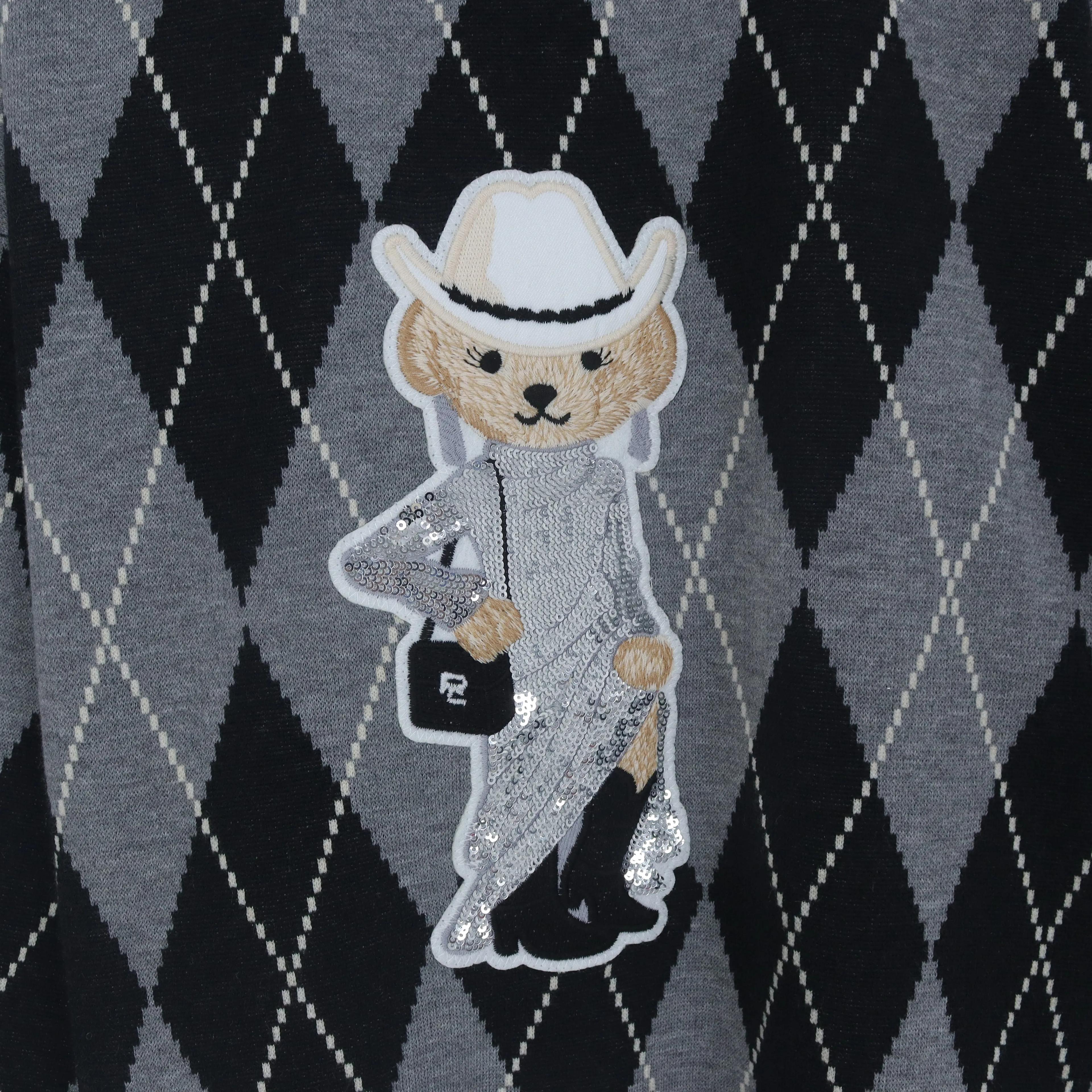 سترة نسائية محبوكة بطبعة دب Thumbnail 2