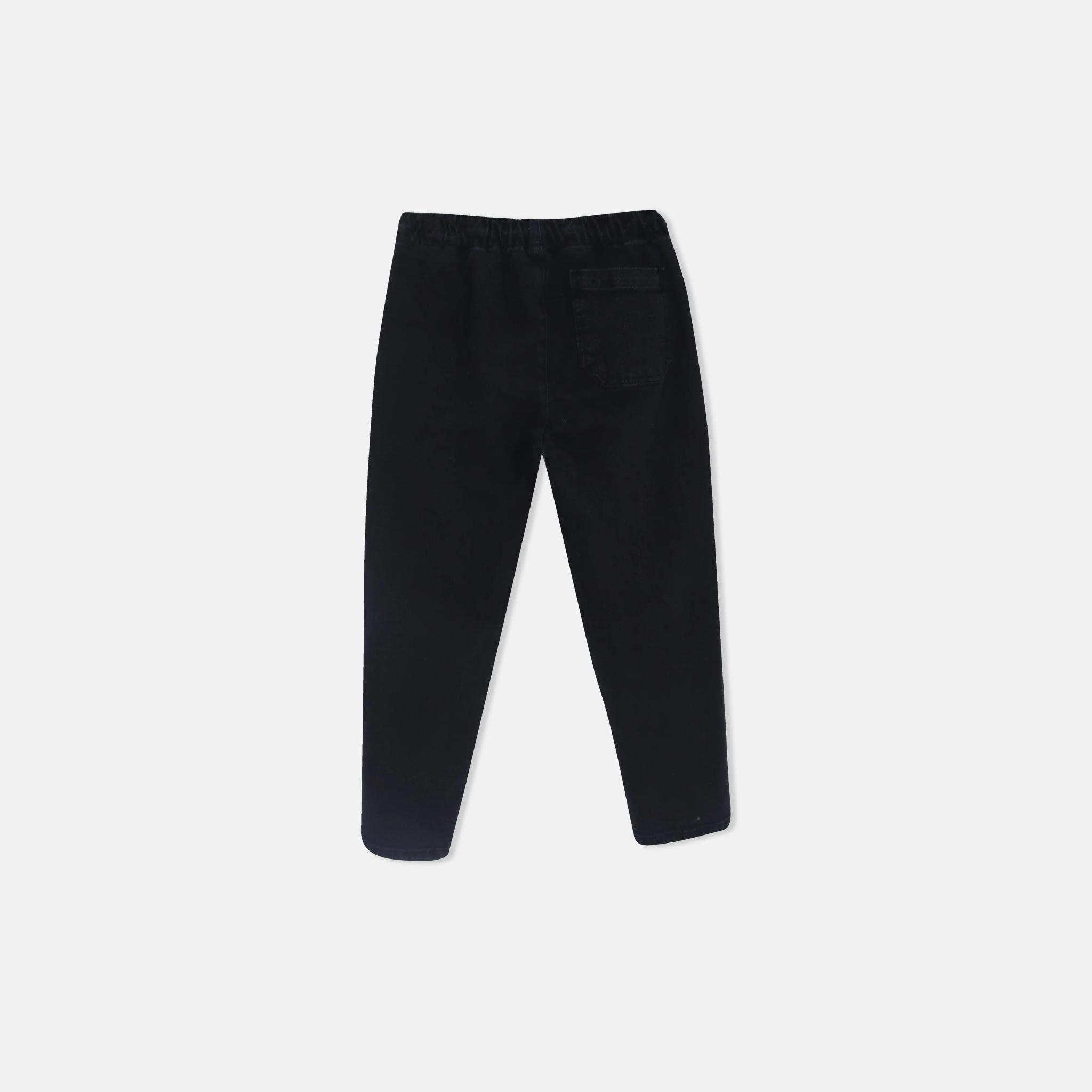 بنطلون جينز أسود مطاطي بقصة ضيقة للأولاد media preview 3
