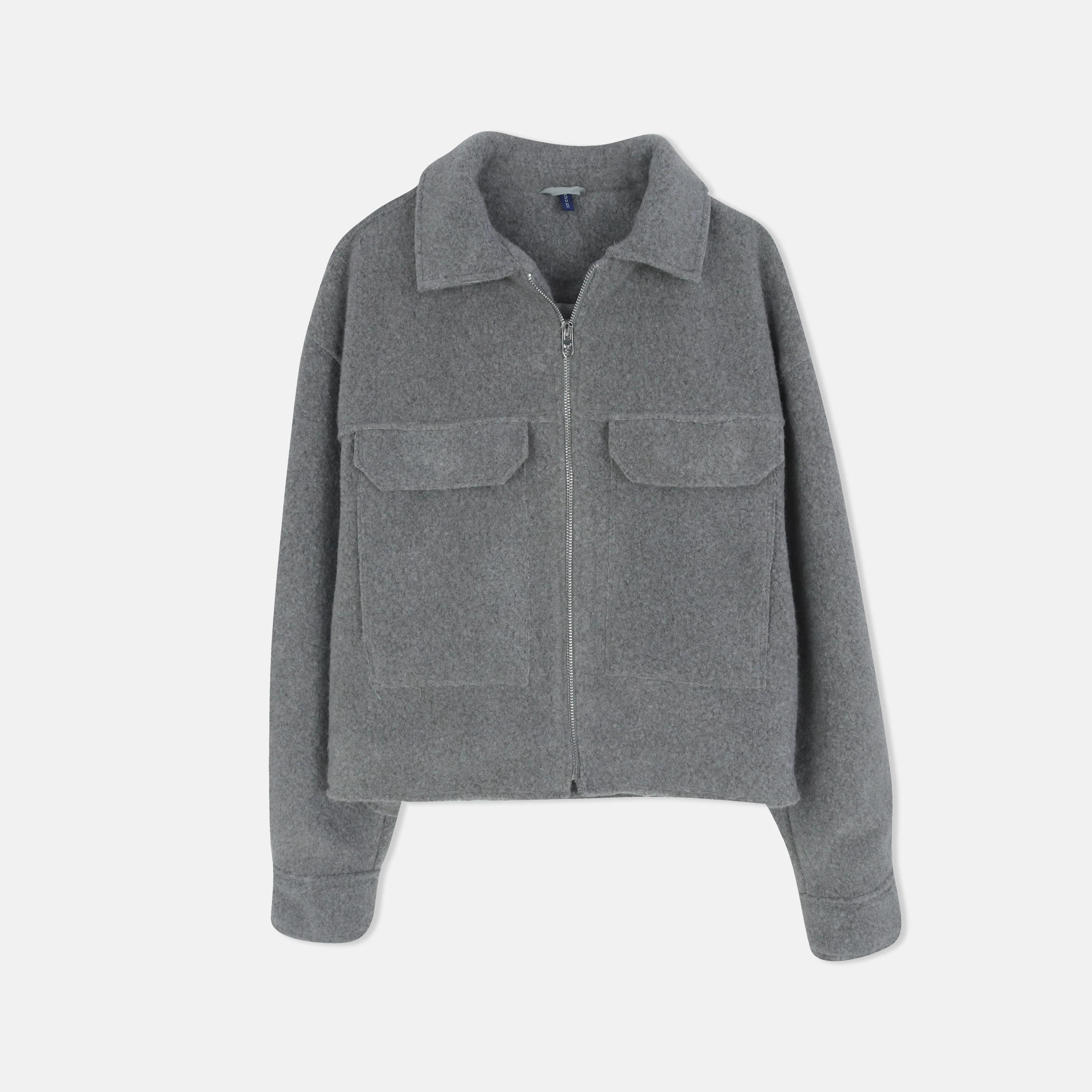 جاكيت نسائي كاجوال بفرو ناعم Thumbnail 1