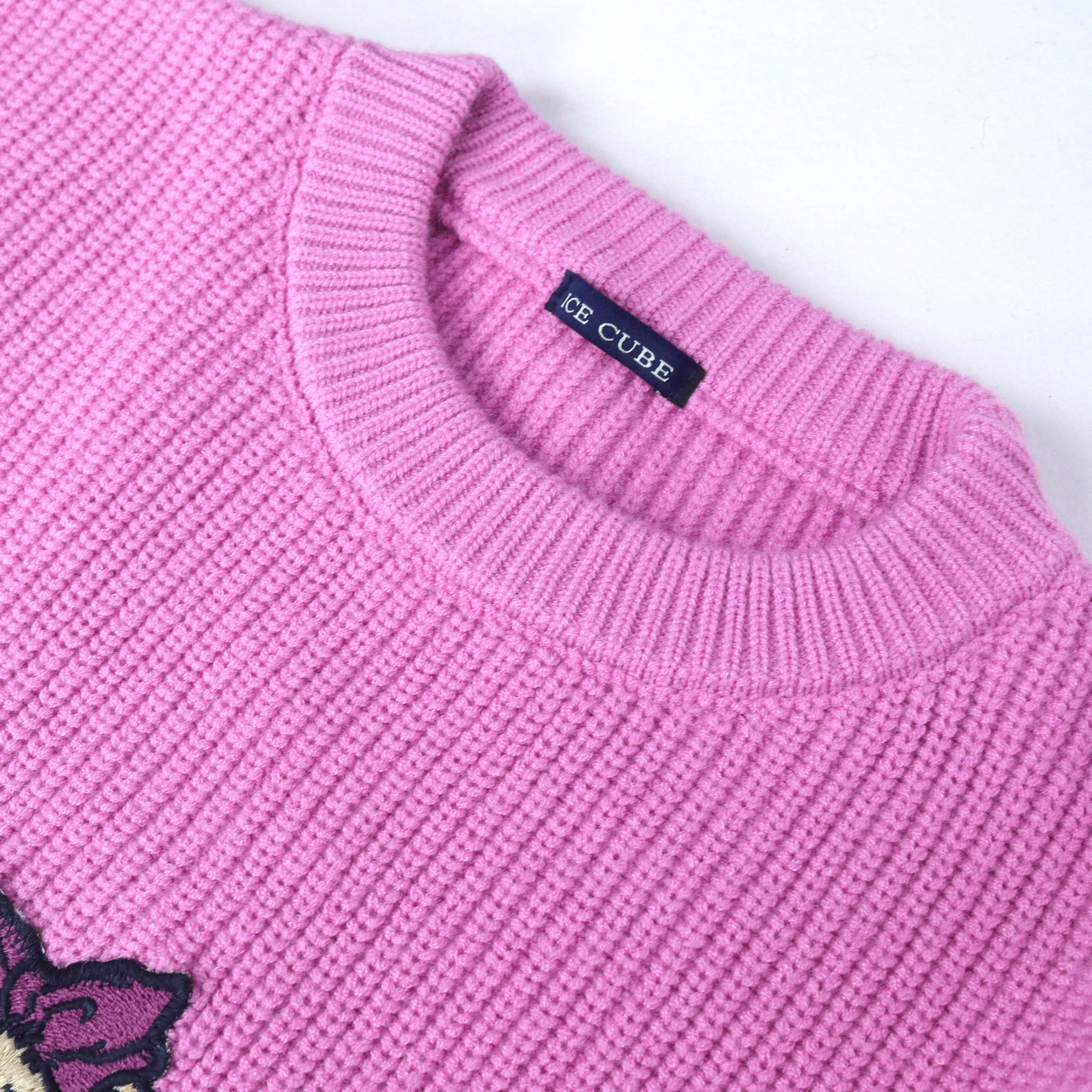 سترة نسائية طويلة محبوكة بطبعة دب Thumbnail 2