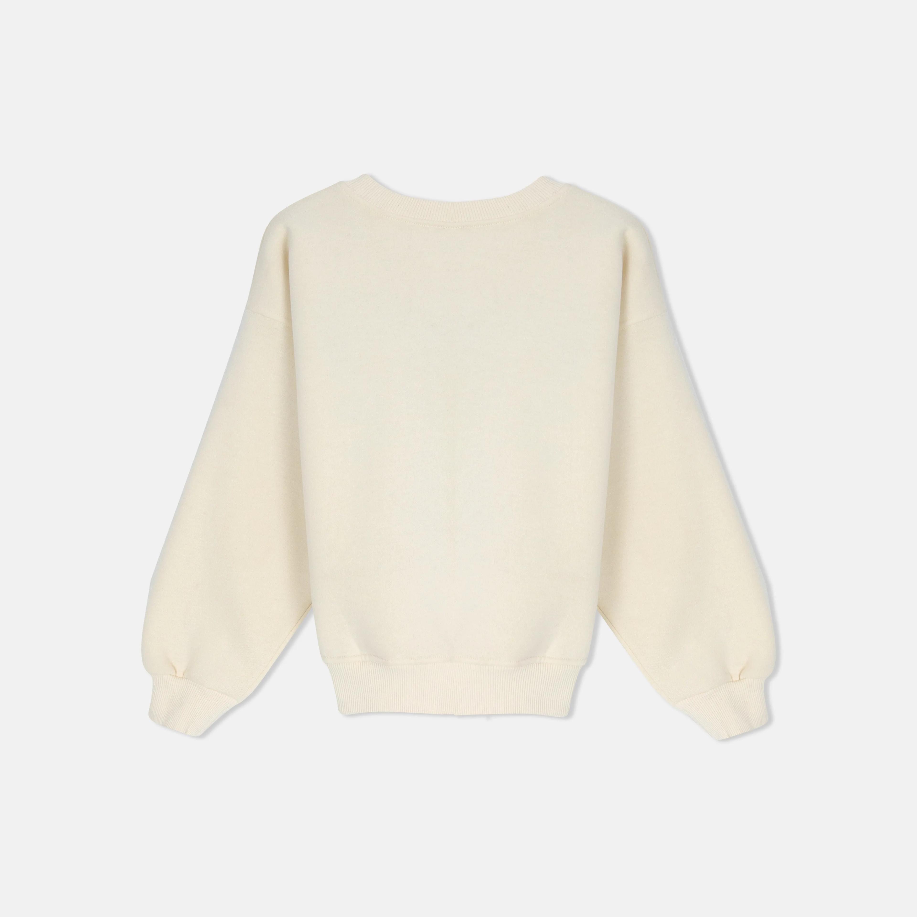 سويت شيرت كابيبارا جرافيكي بياقة دائرية للبنات Thumbnail 4