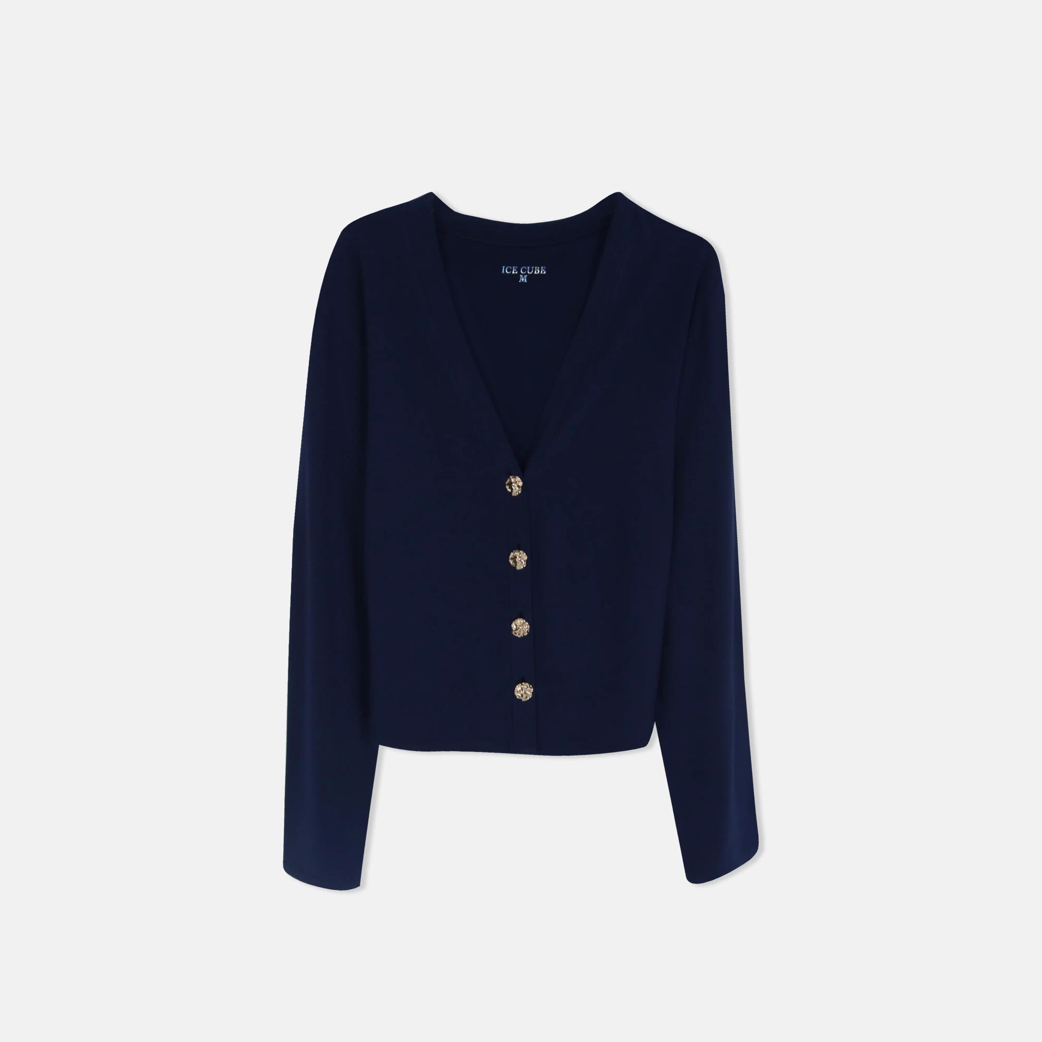 Women’s V-Neck Rayon-Blend Knit Cardigan alternative product image