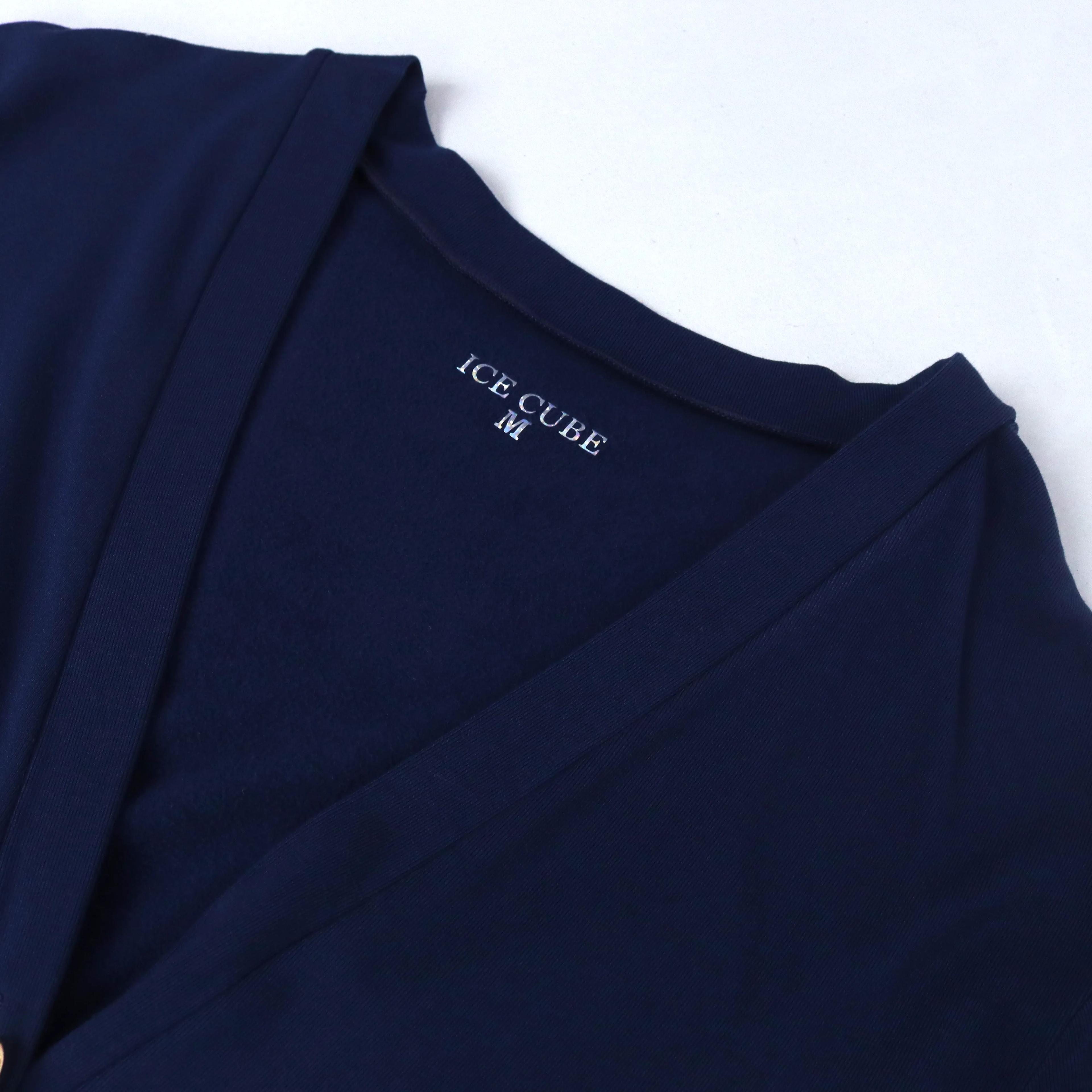 Women’s V-Neck Rayon-Blend Knit Cardigan Thumbnail 2