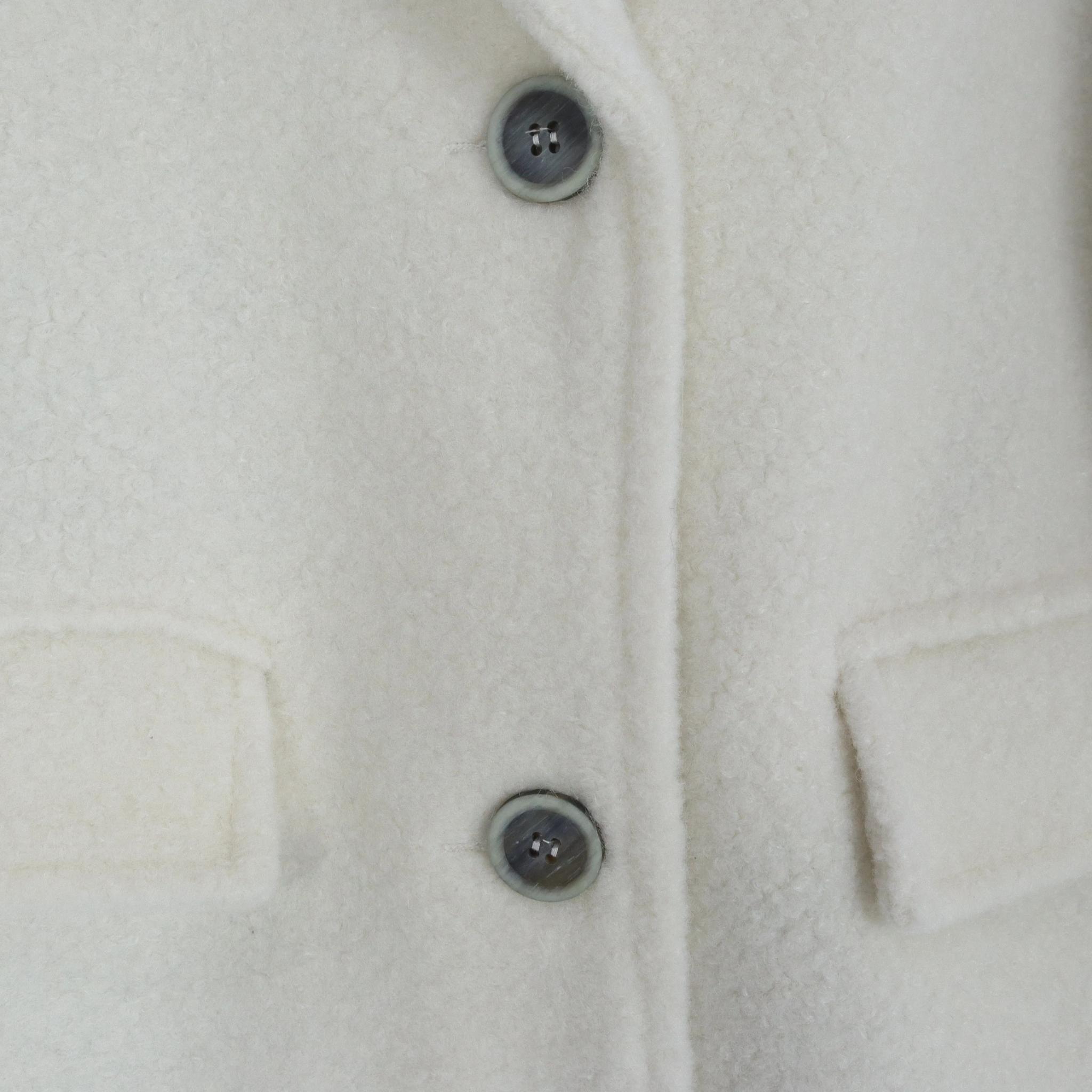 جاكيت صوف للبنات بياقة وأزرار أمامية. media preview 3