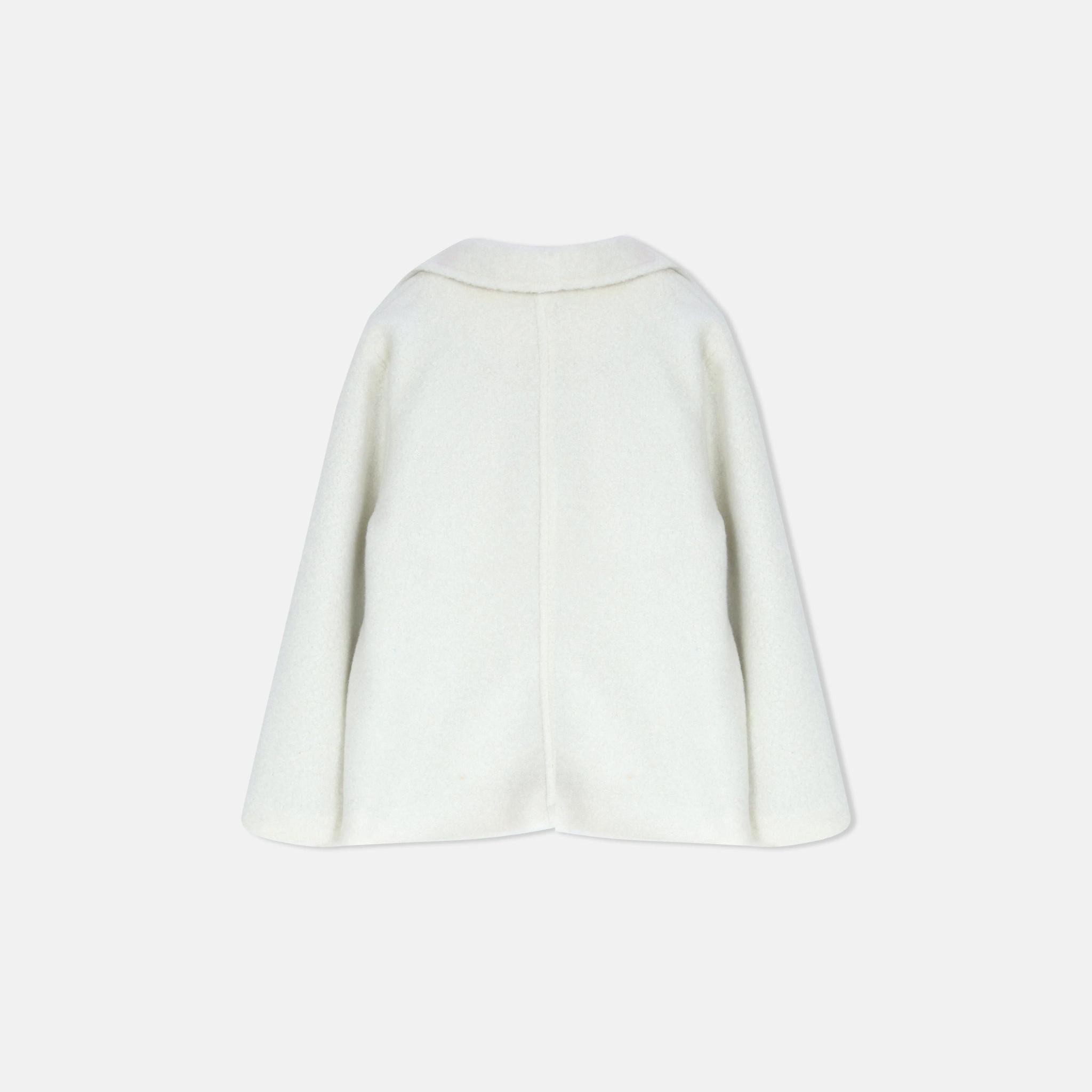 جاكيت صوف للبنات بياقة وأزرار أمامية. media preview 4