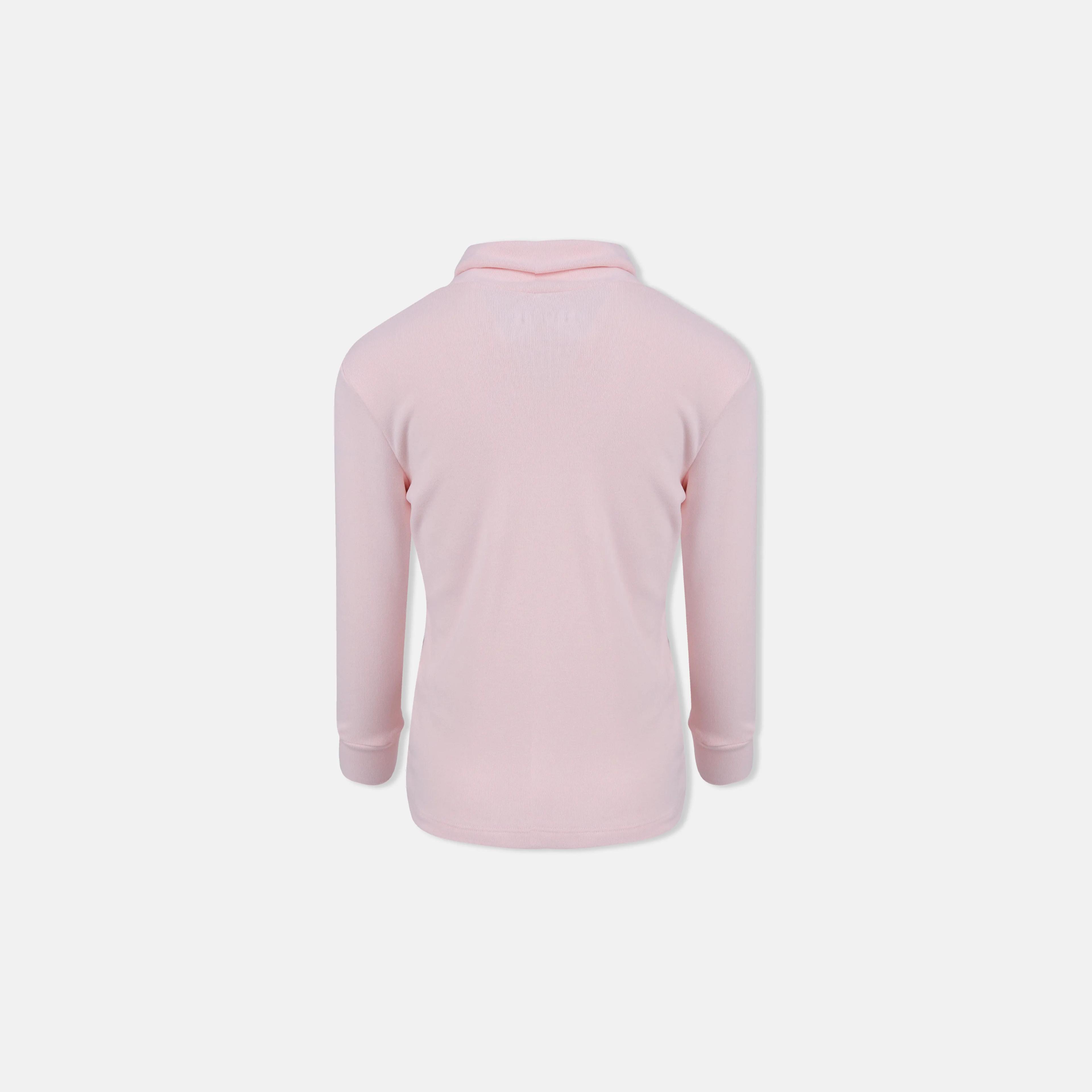 بلوزة كلاسيكية بياقة عالية للبنات الصغيرات Thumbnail 3