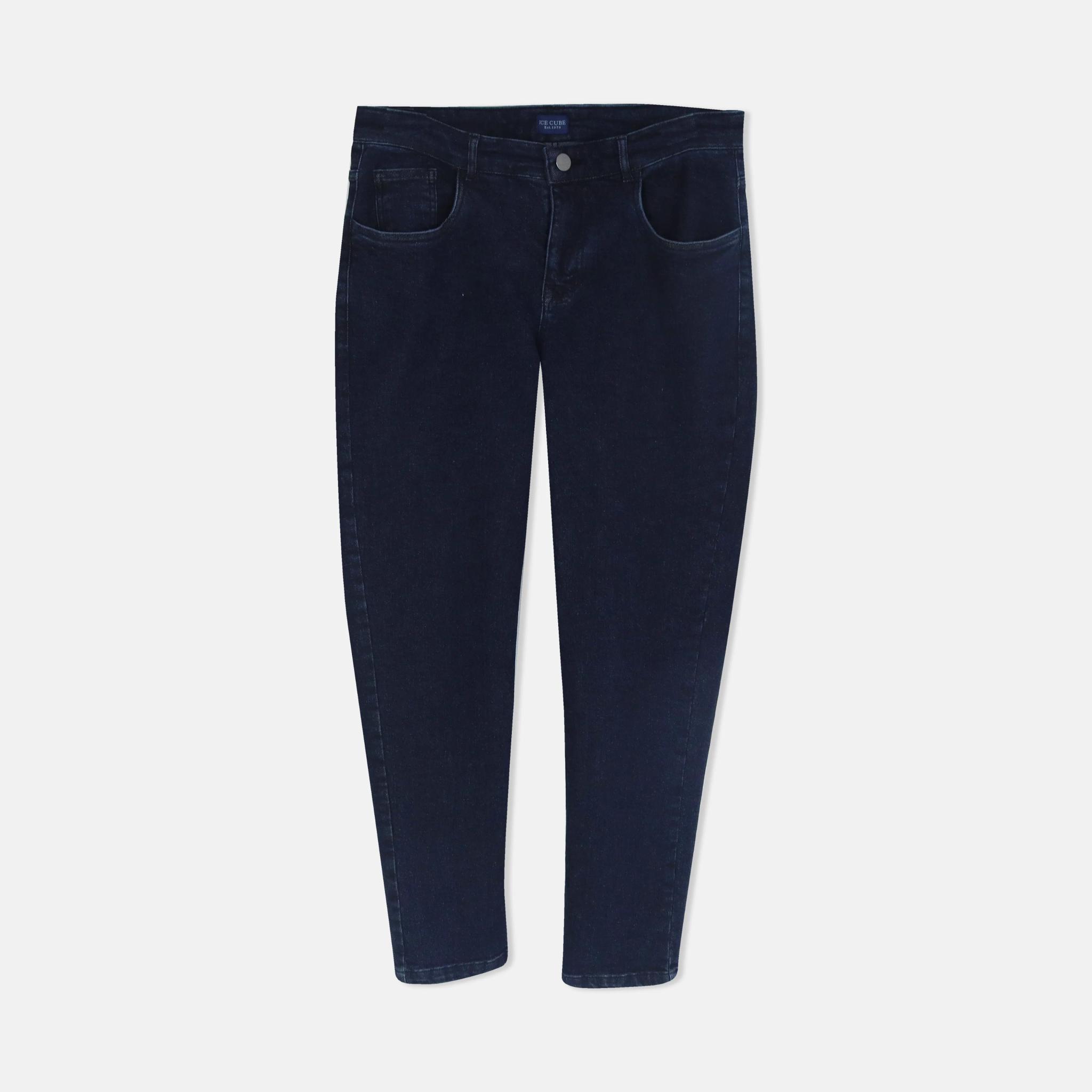 بنطلون جينز رجالي ضيق باللون النيلي الداكن alternative product image