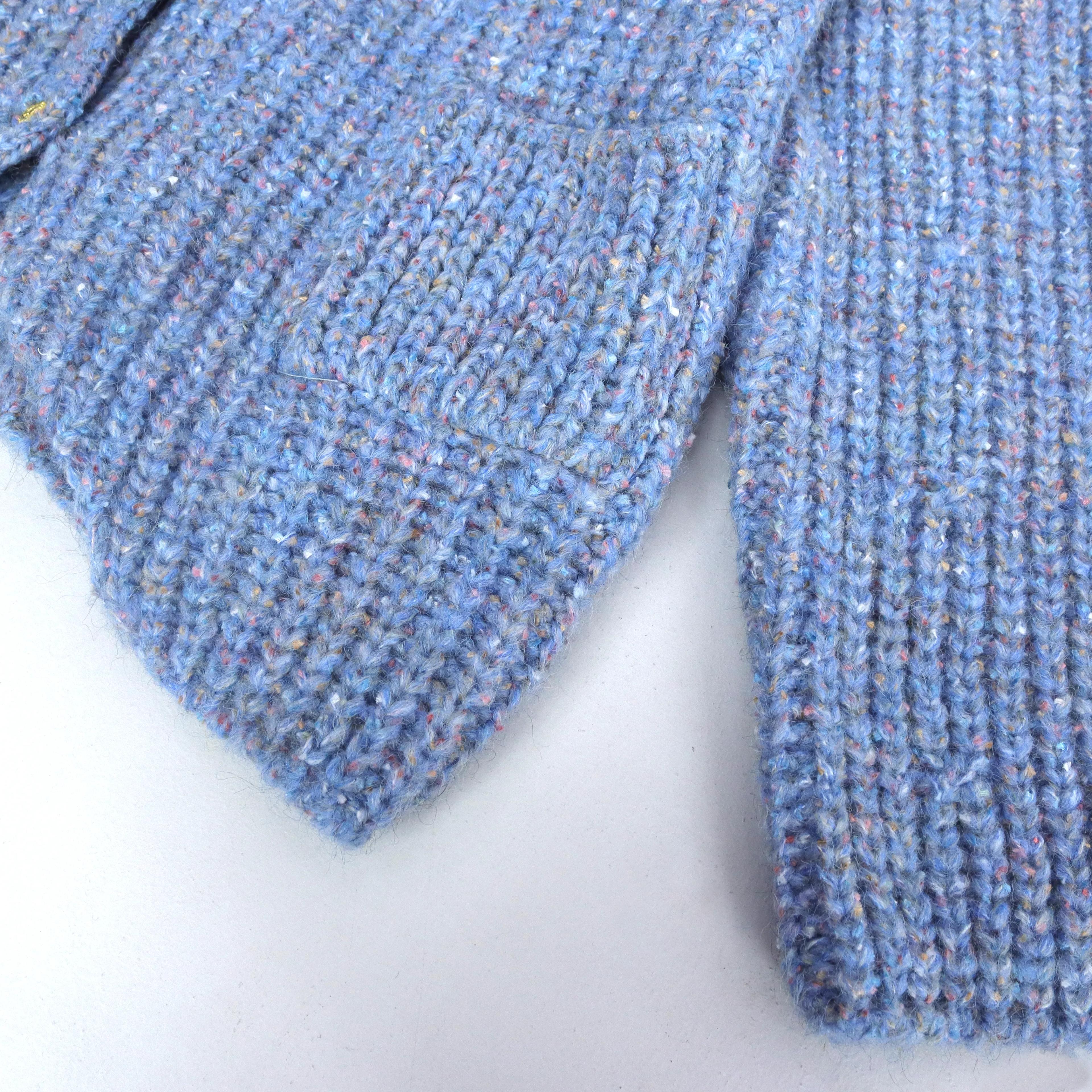 كارديجان نسائي محبوك سميك من مزيج الصوف الممزوج Thumbnail 3