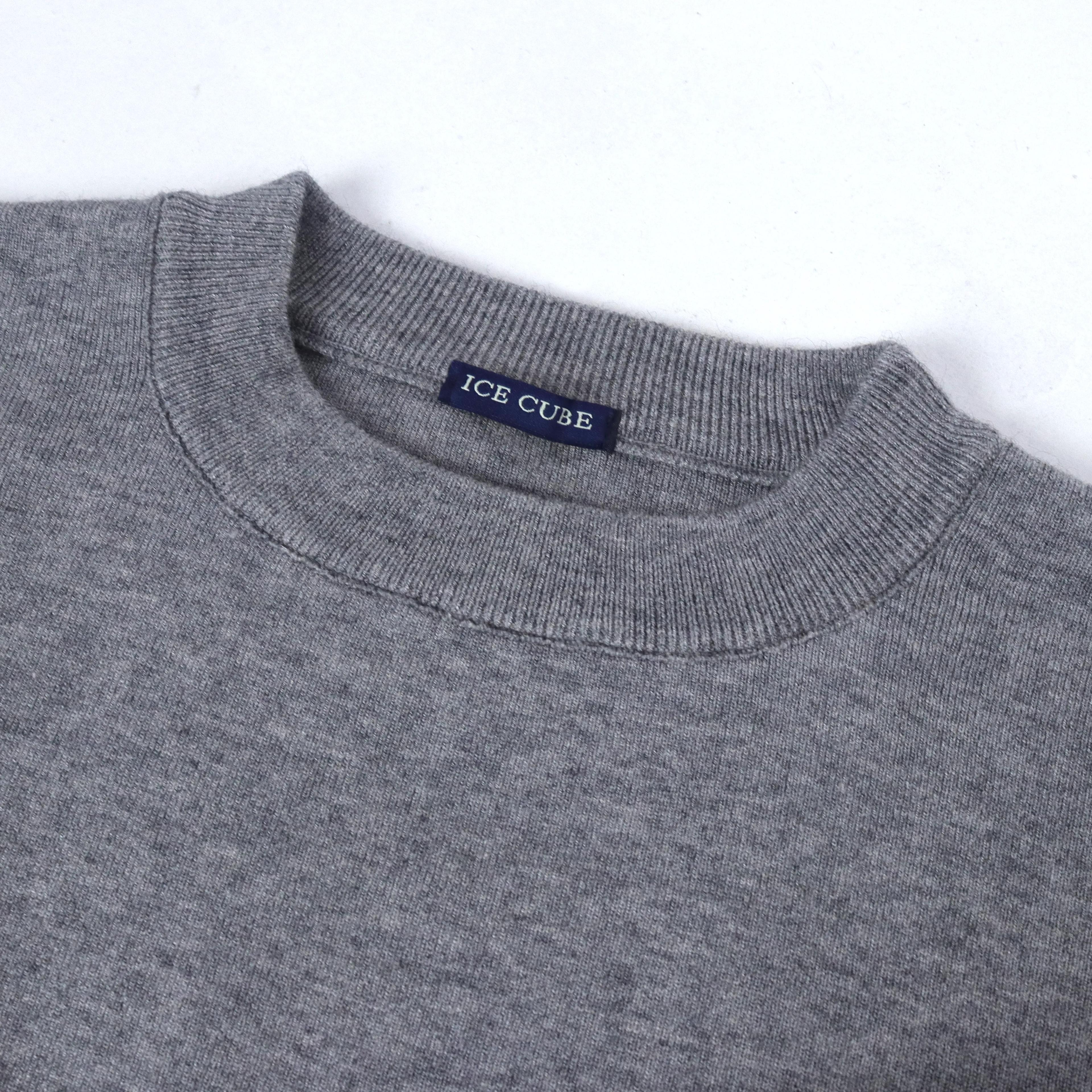 كنزة صوفية رجالية برقبة دائرية وجيب أمامي كبير Thumbnail 2