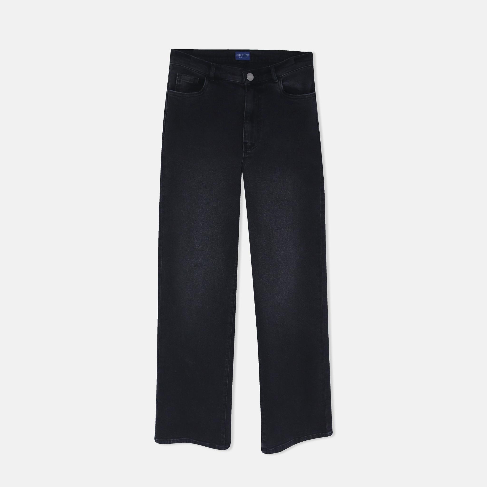 بنطلون جينز نسائي بخصر عالٍ وقصة مستقيمة alternative product image