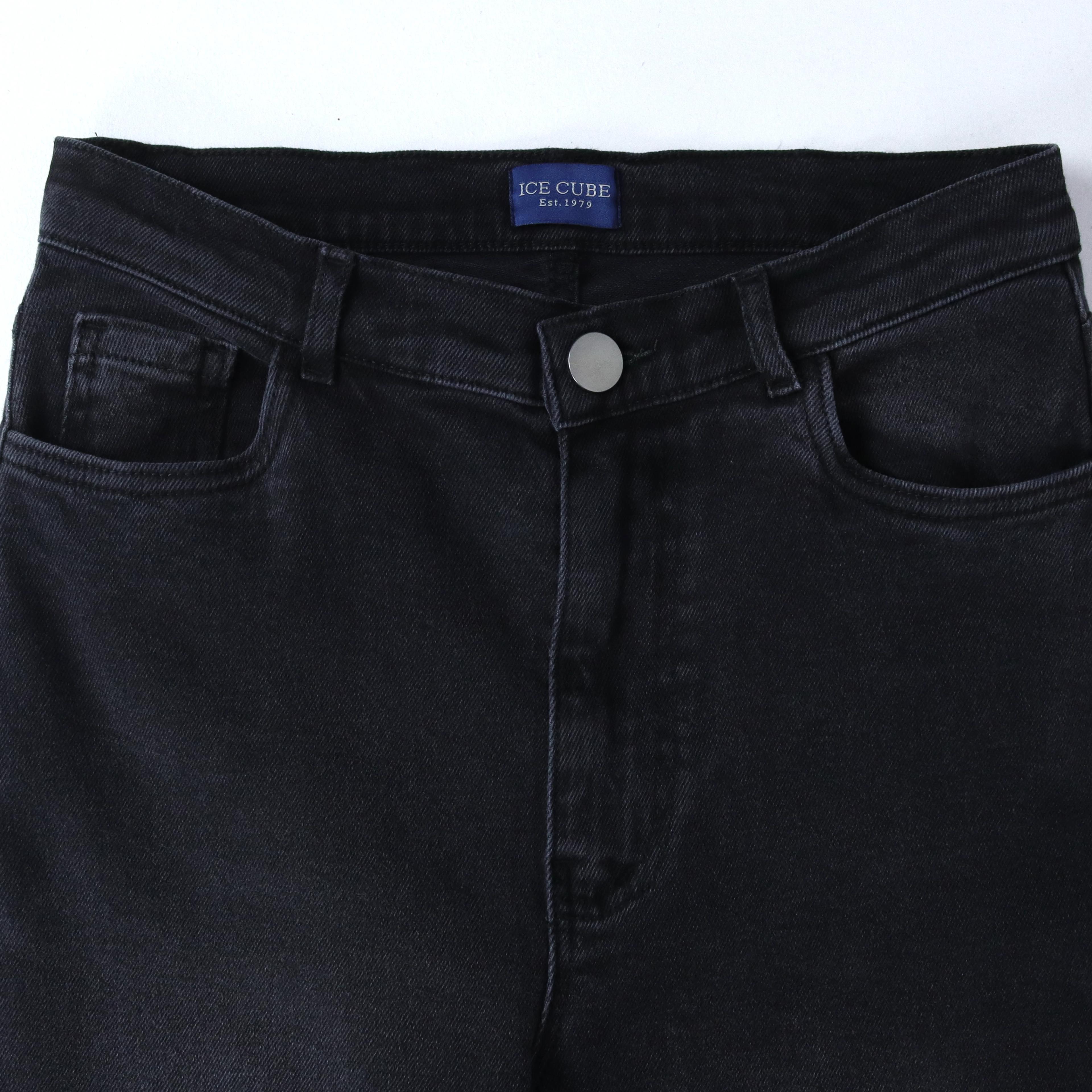 بنطلون جينز نسائي بخصر عالٍ وقصة مستقيمة Thumbnail 2