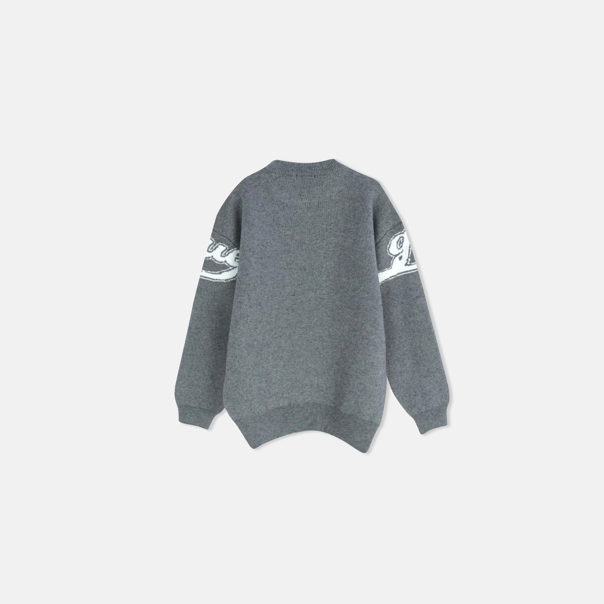 كنزة صوفية للأولاد برقبة دائرية مزينة برسومات مطبوعة media preview 3