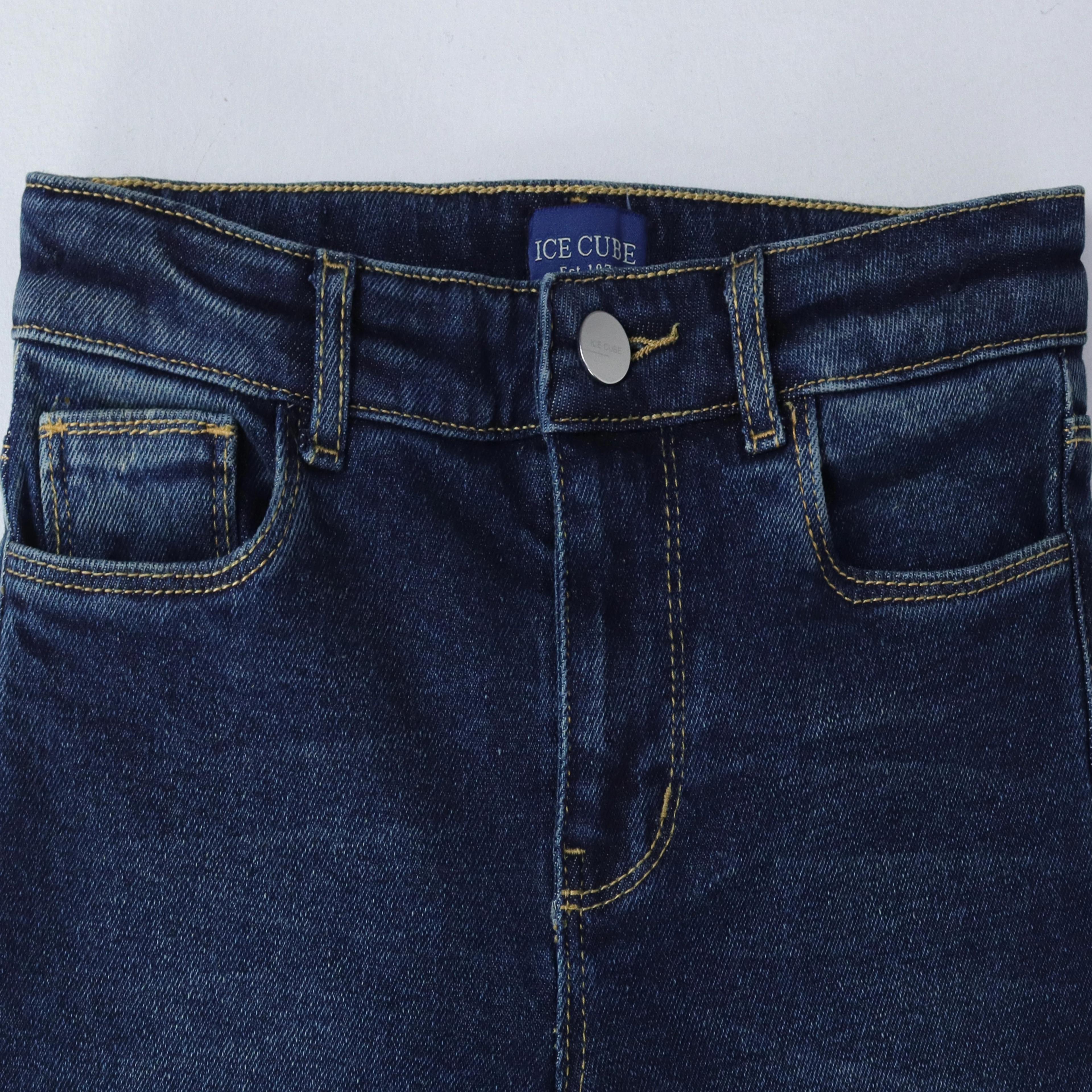 بنطلون جينز واسع الساقين للبنات Thumbnail 2