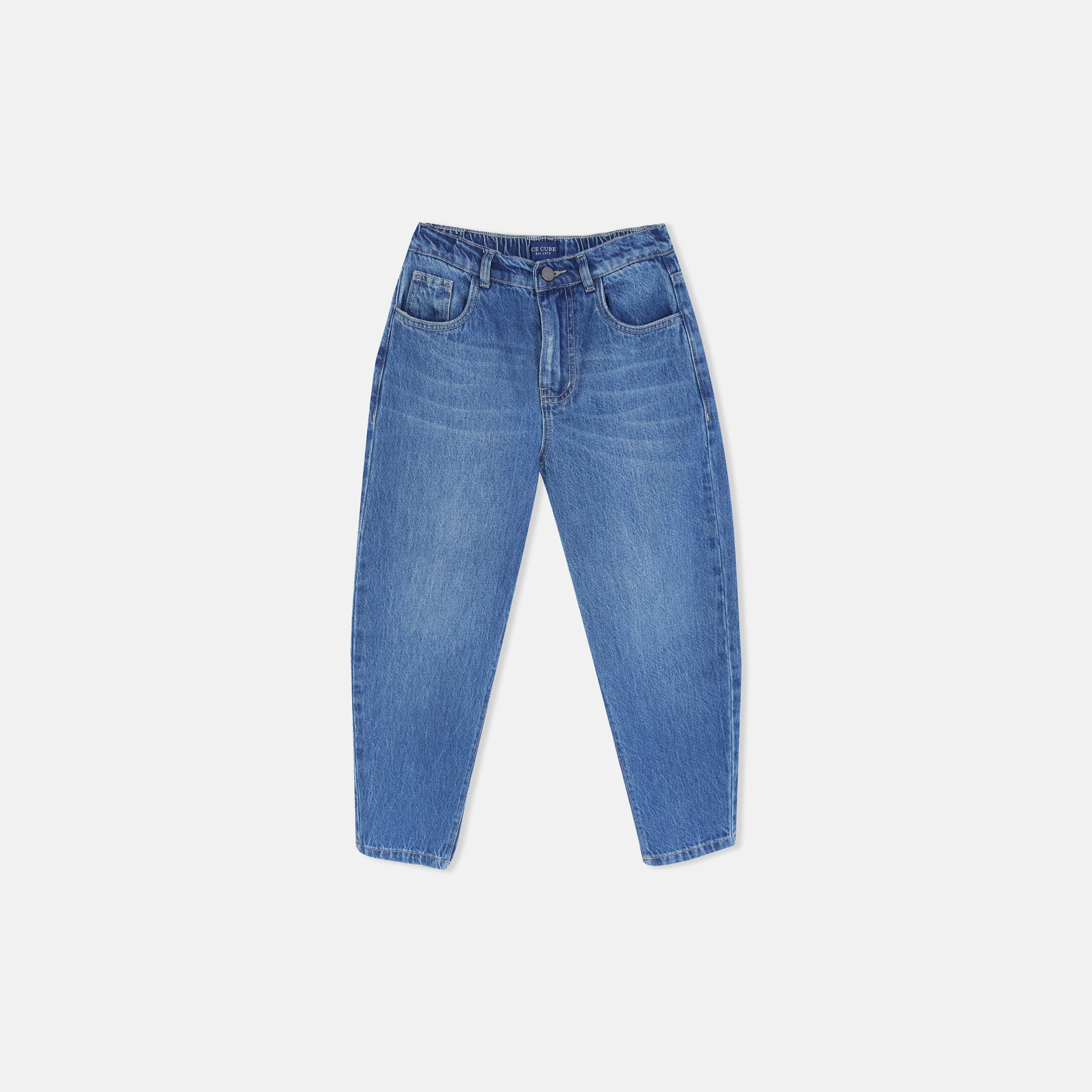 بنطلون جينز عصري ضيق من الأسفل للأولاد Thumbnail 1