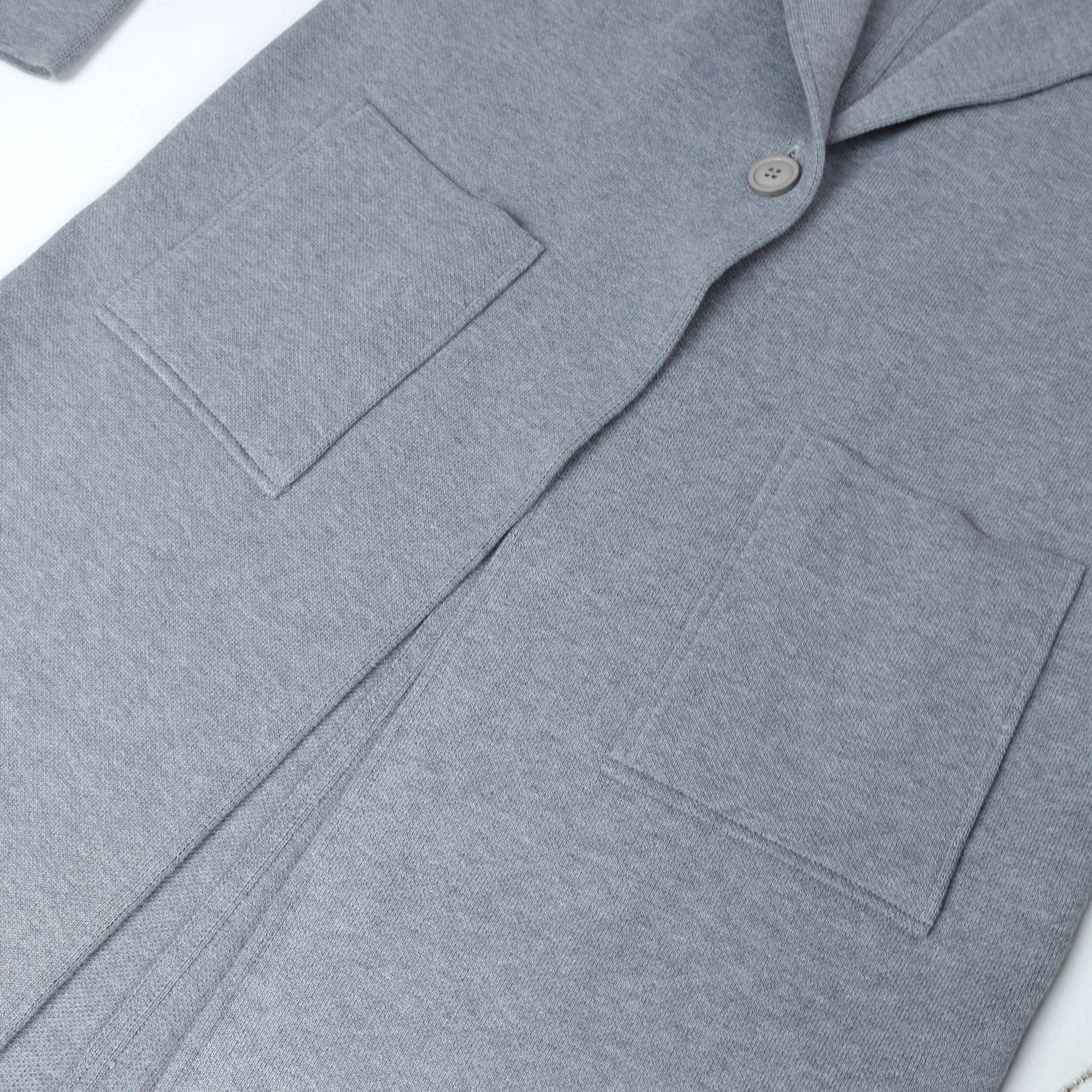 معطف نسائي طويل محبوك بياقة مفتوحة Thumbnail 3