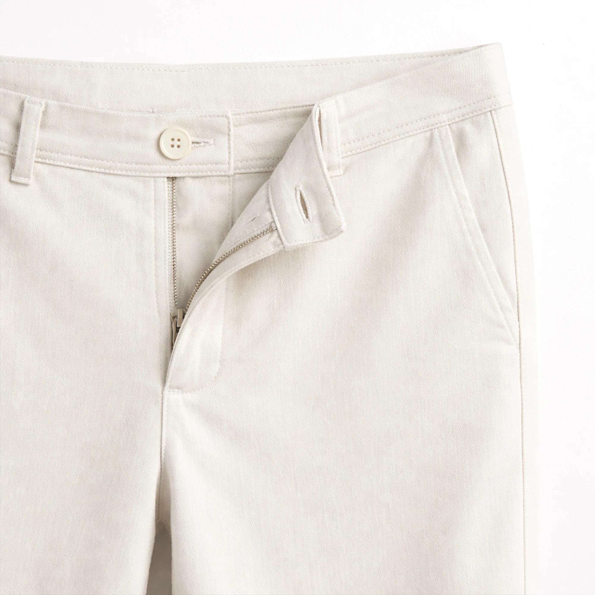 بنطلون تشينو رجالي ضيق مستقيم من القطن المطاطي Thumbnail 2