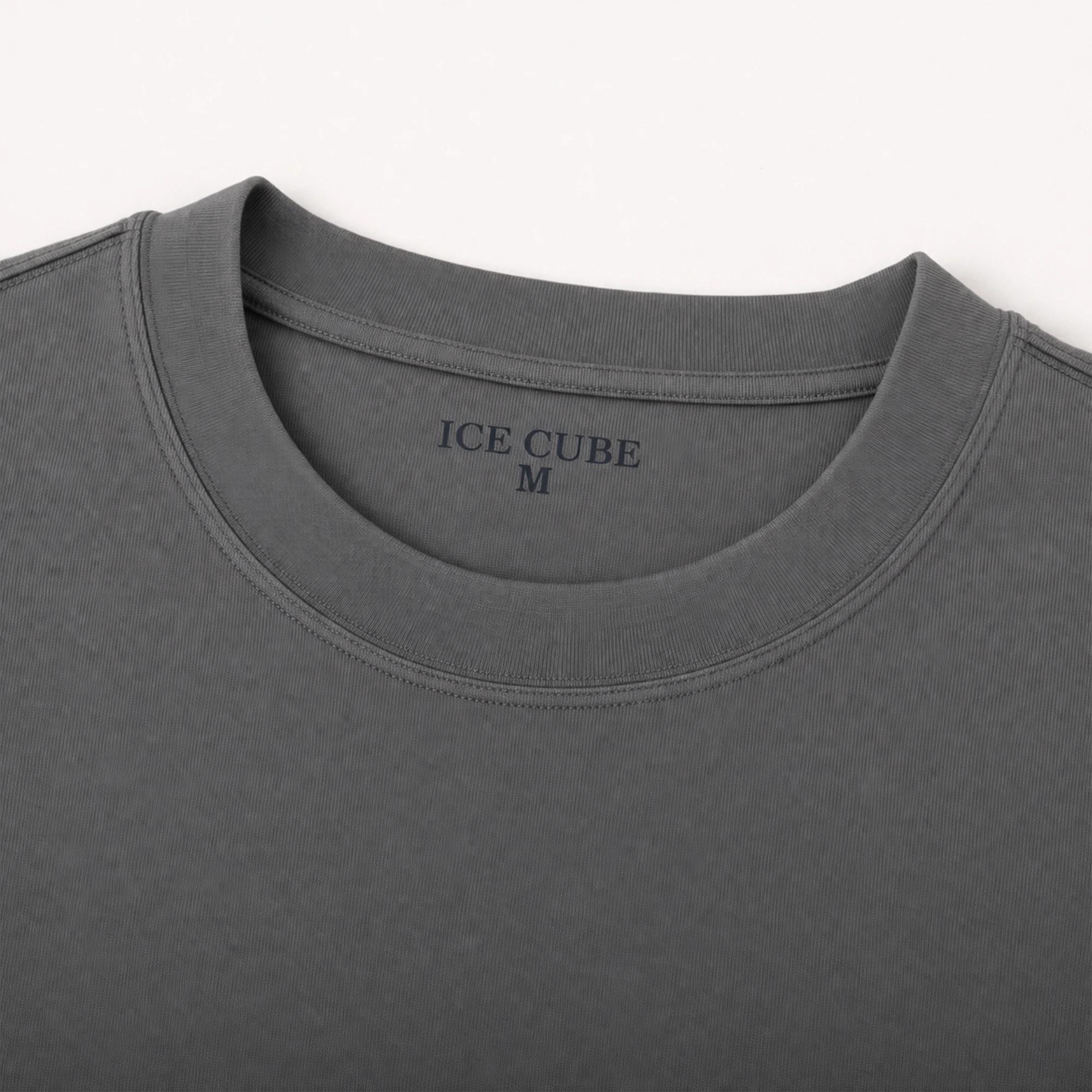 تيشيرت رجالي قطني برقبة دائرية وشعار media preview 2