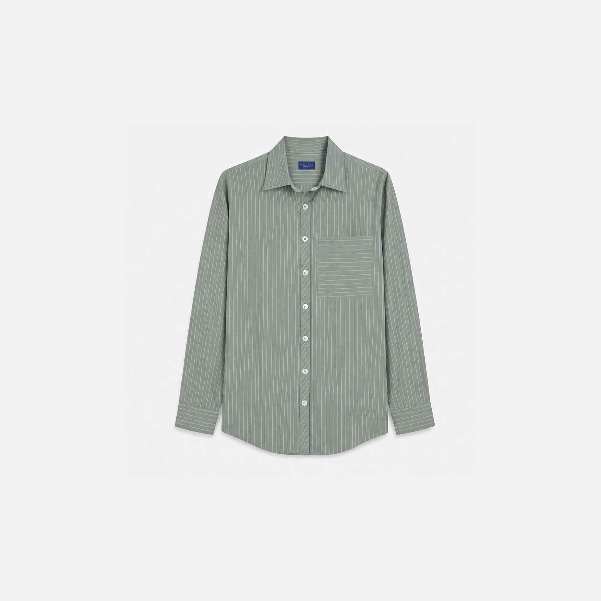 قميص نسائي مخطط بجيب alternative product image