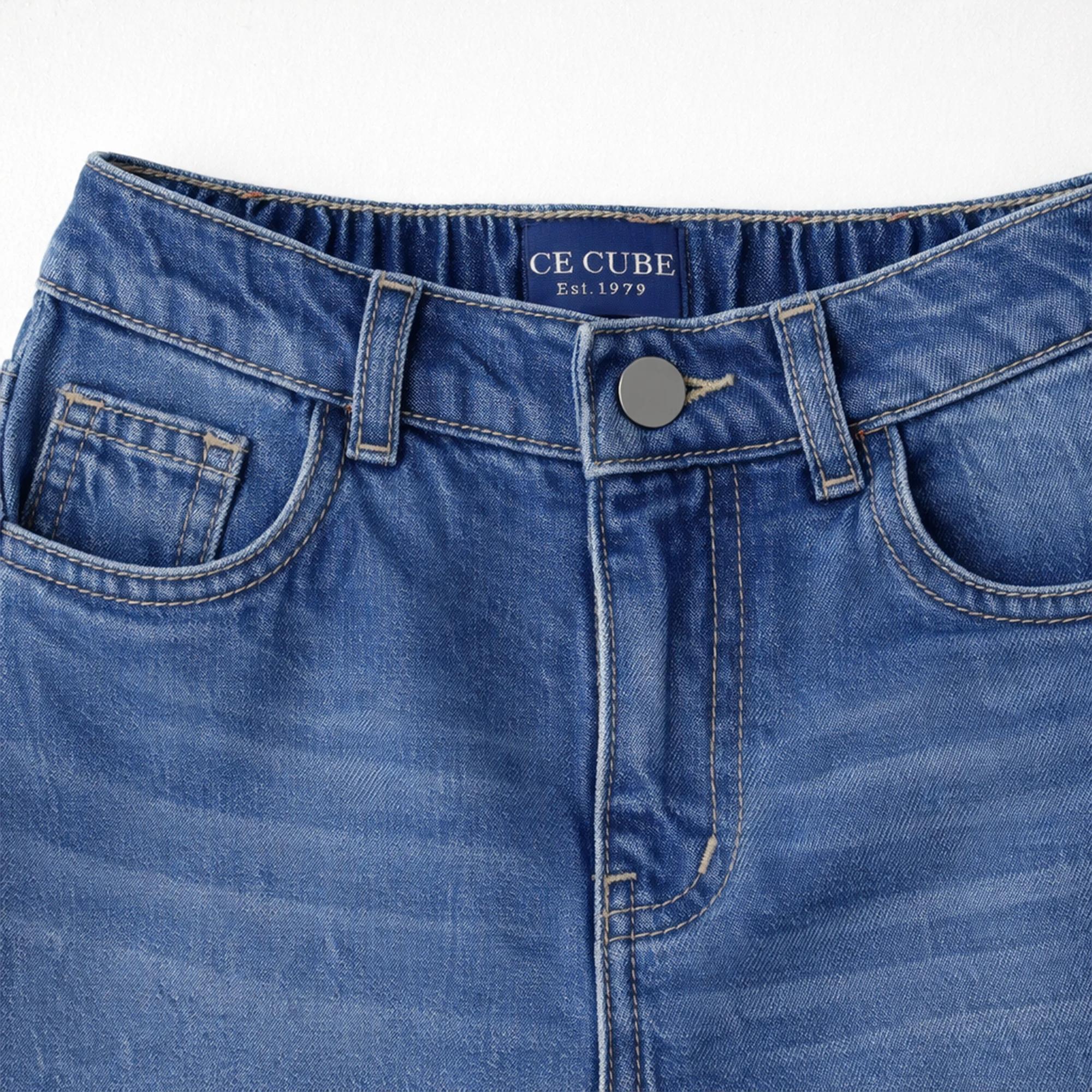 بنطلون جينز عصري ضيق من الأسفل للأولاد Thumbnail 2