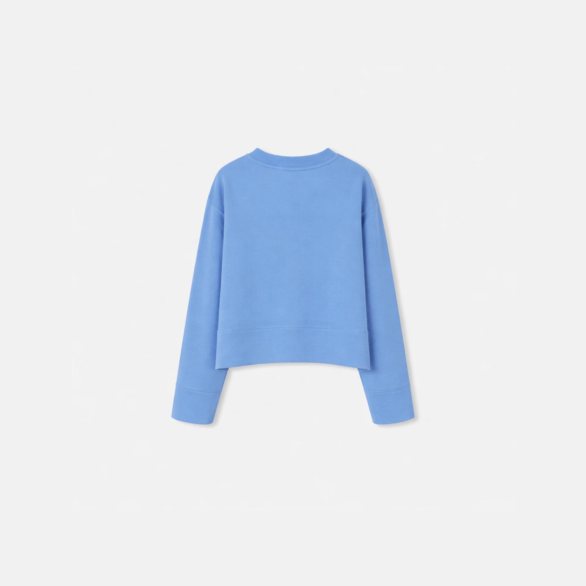 طقم بناتي ناعم الملمس - بلوزة برقبة دائرية وبنطال media preview 3