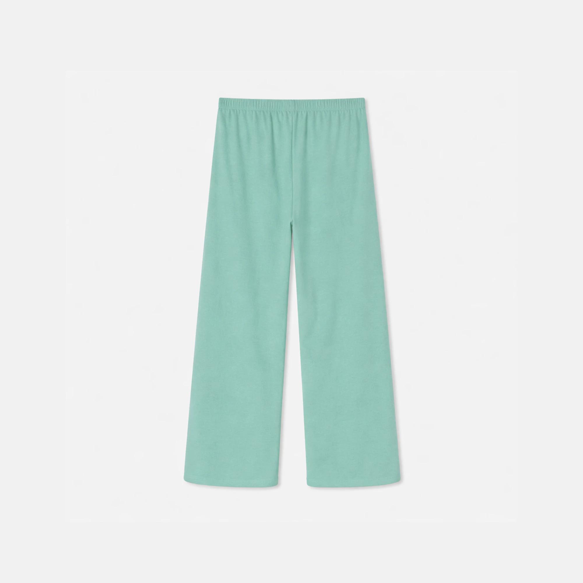 بنطلون رياضي نسائي واسع الساقين بخصر عالٍ Thumbnail 3