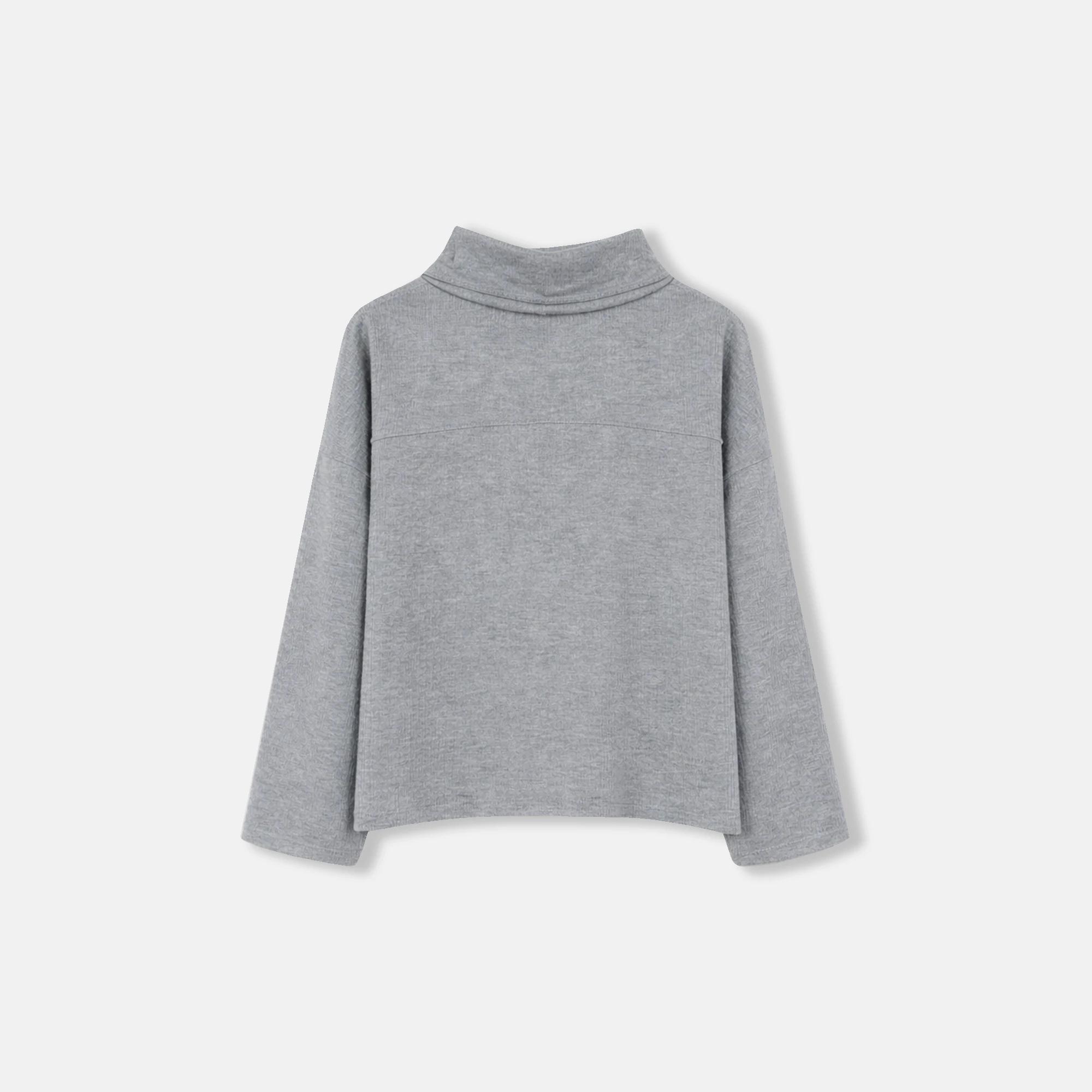 سويت شيرت نسائي برباط وياقة عالية Thumbnail 4