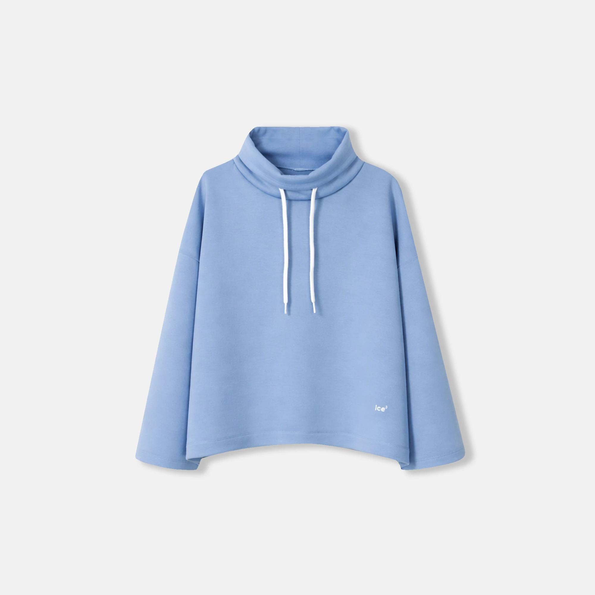 كنزة نسائية برباط وياقة عالية Thumbnail 1