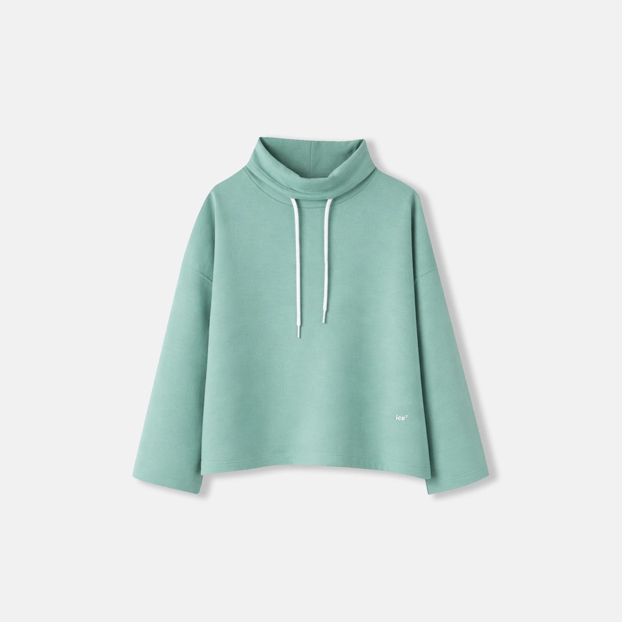 كنزة نسائية واسعة برباط عند الرقبة alternative product image