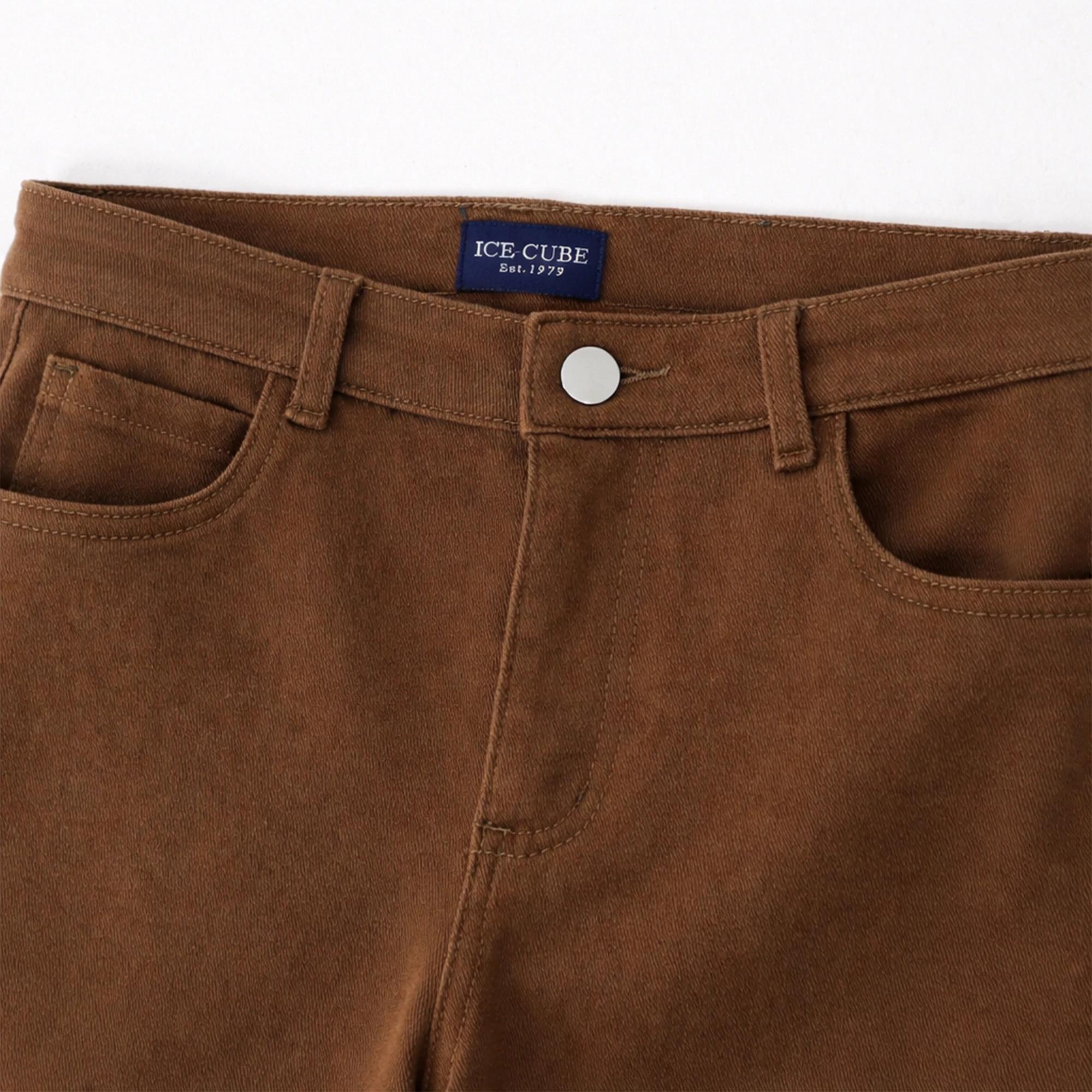 بنطال قطني أساسي بخصر عالٍ وقصة واسعة من الأسفل media preview 2